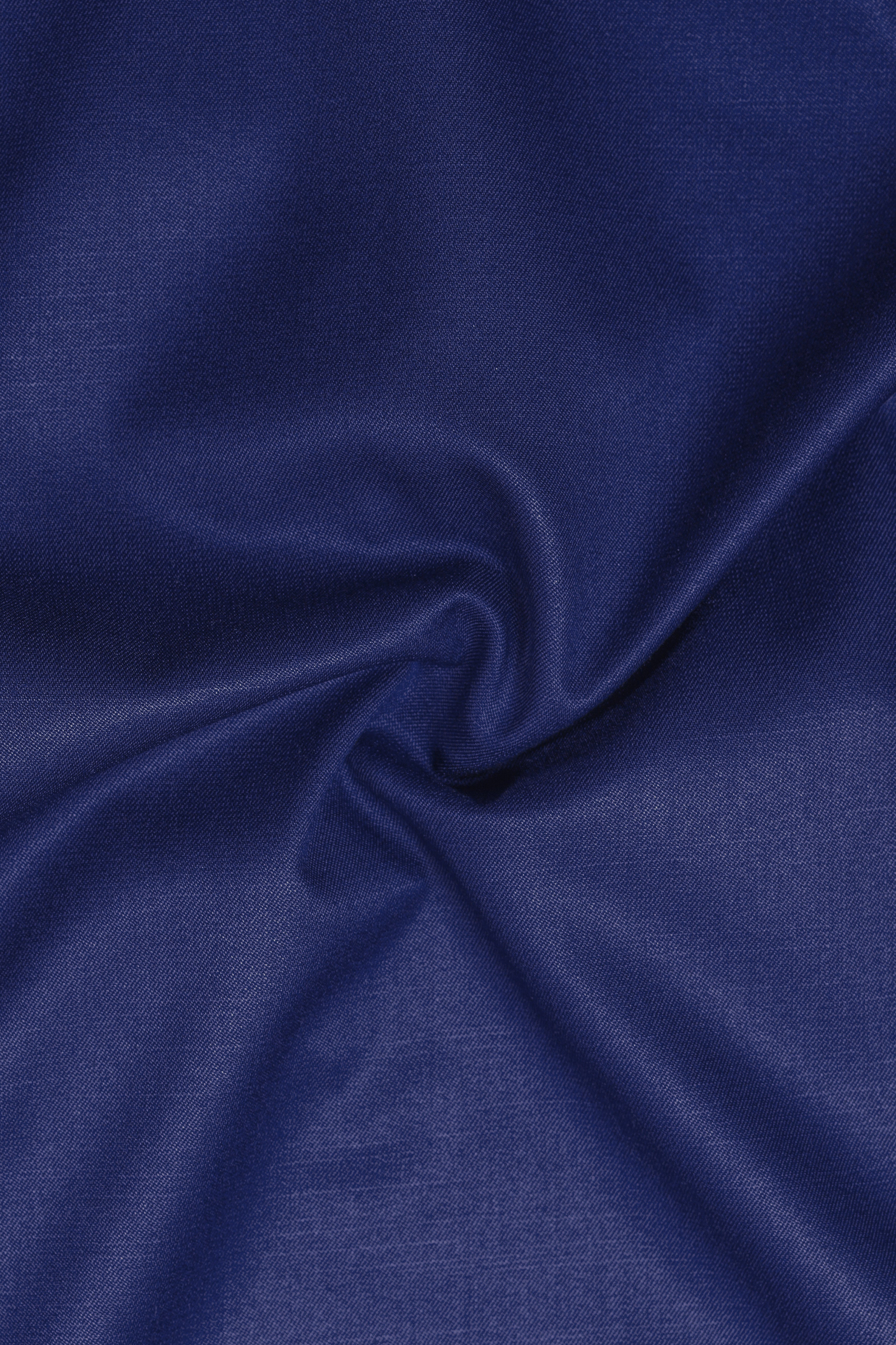 Celestia-Blue Solid Wool Rich Double Breasted Slight Stretch Suit