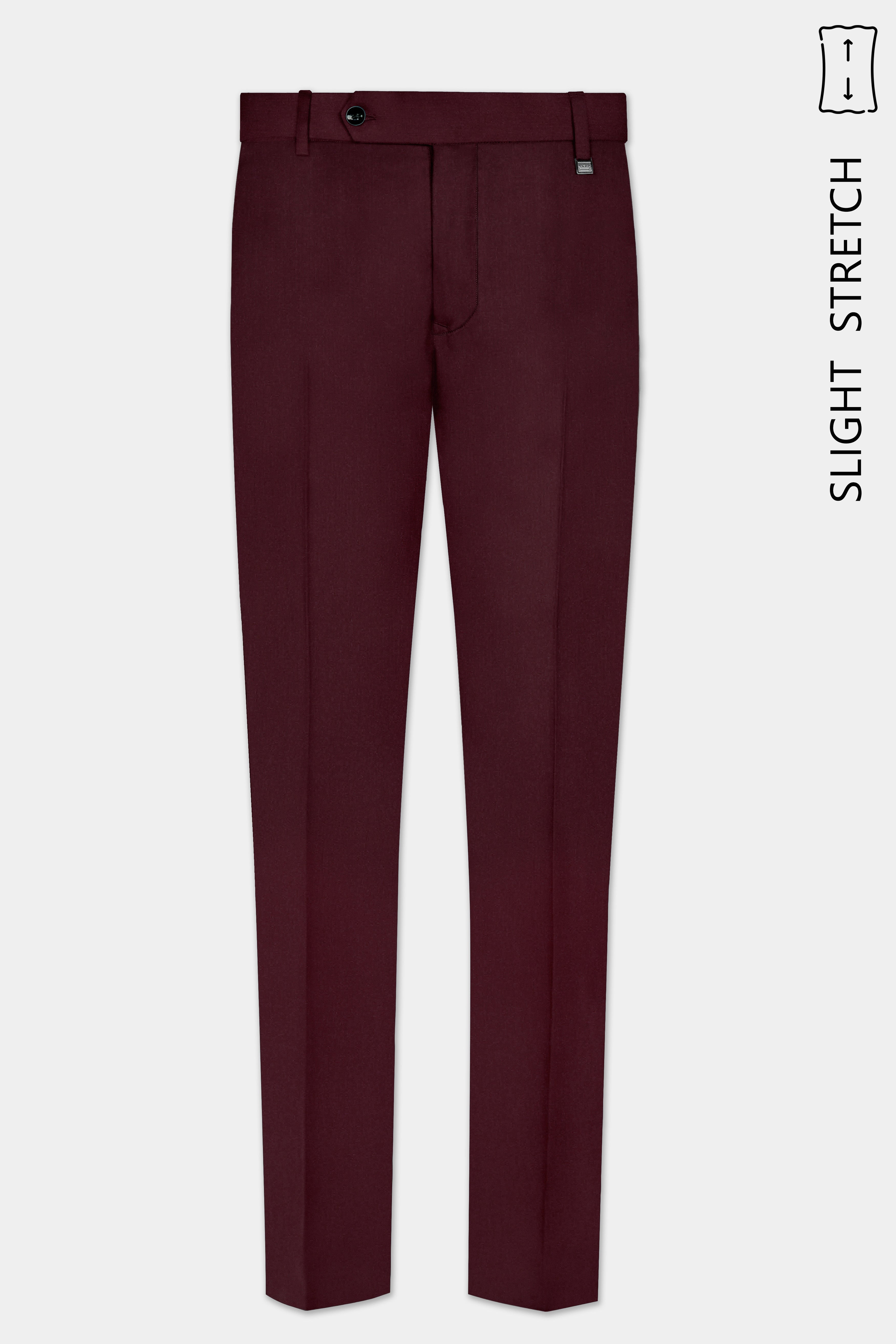 SepiaElite-Tamarind Brown Solid Wool Rich Double Breasted Slight Stretch Suit