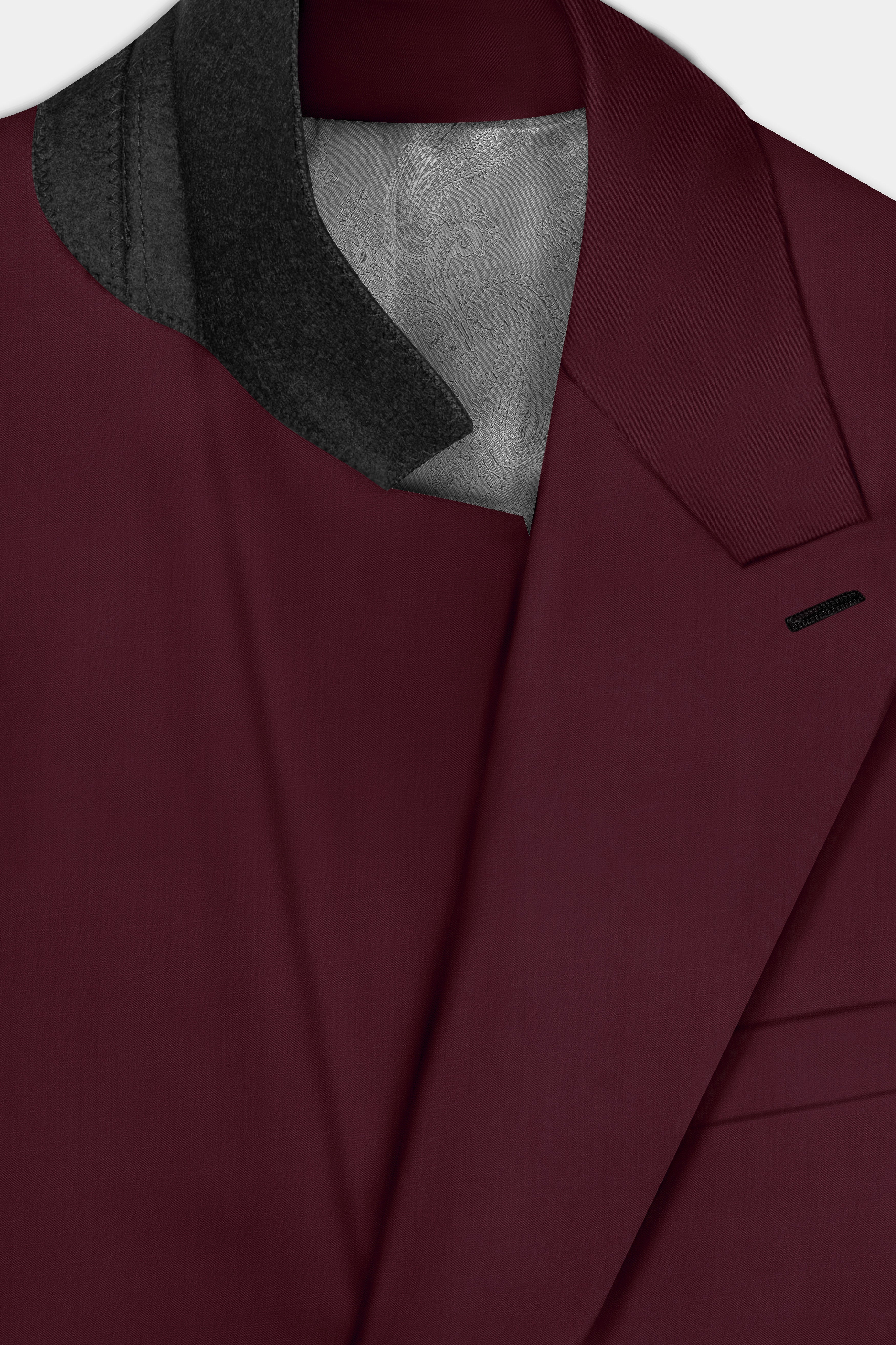 SepiaElite-Tamarind Brown Solid Wool Rich Double Breasted Slight Stretch Suit
