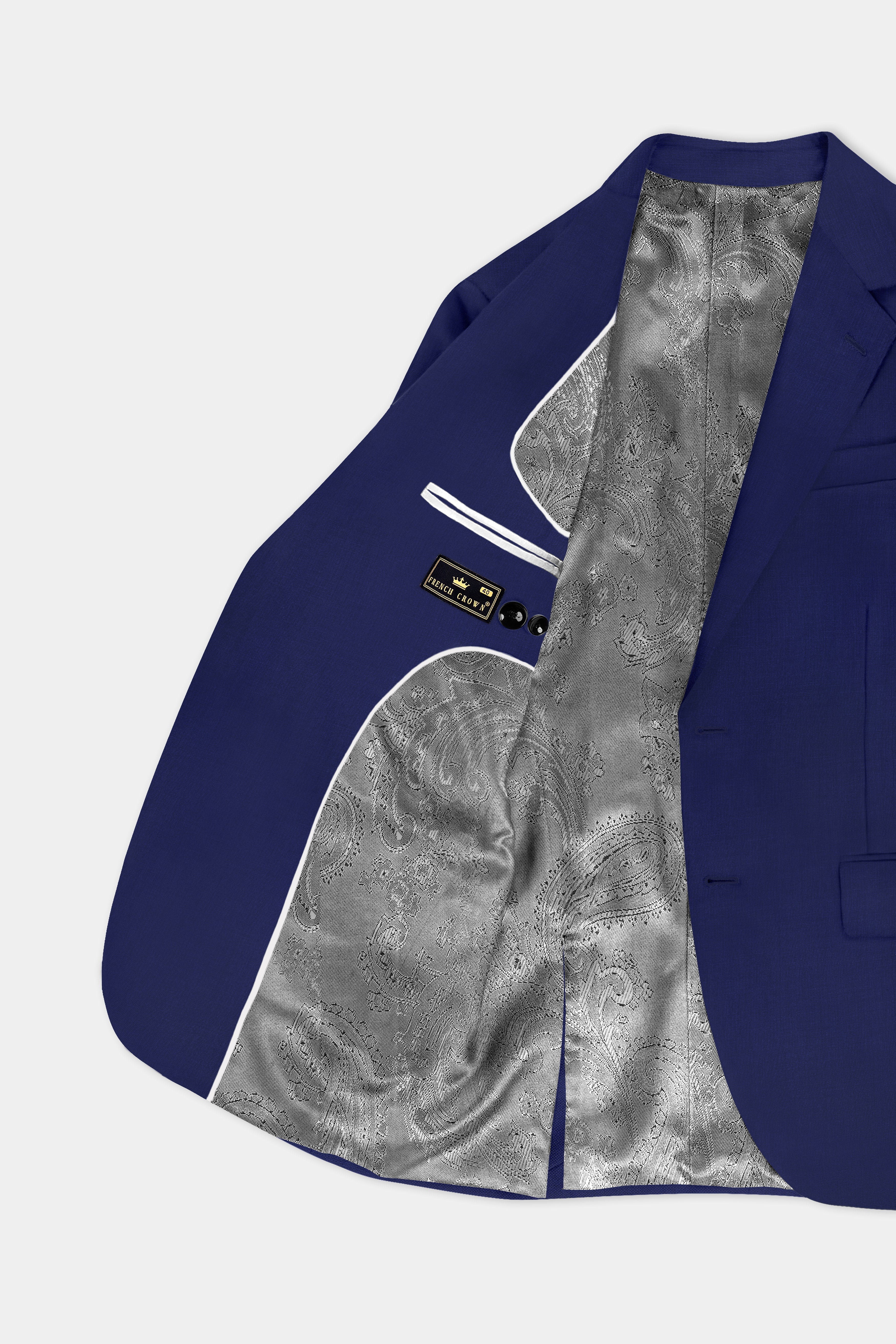 Celestia-Blue Solid Wool Rich Single Breasted Slight Stretch Suit