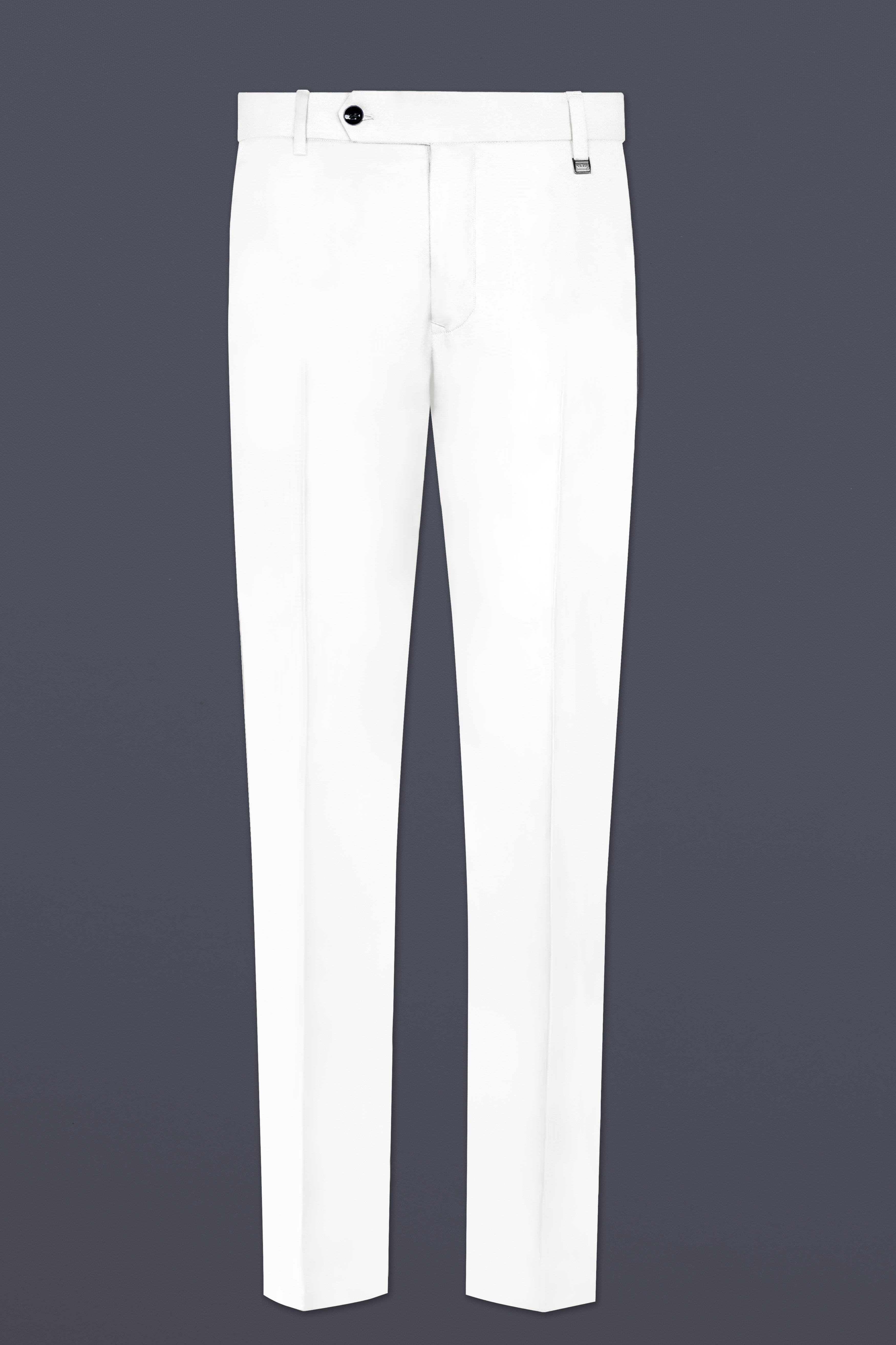 Off White Solid Wool Rich Bandhgala Suit