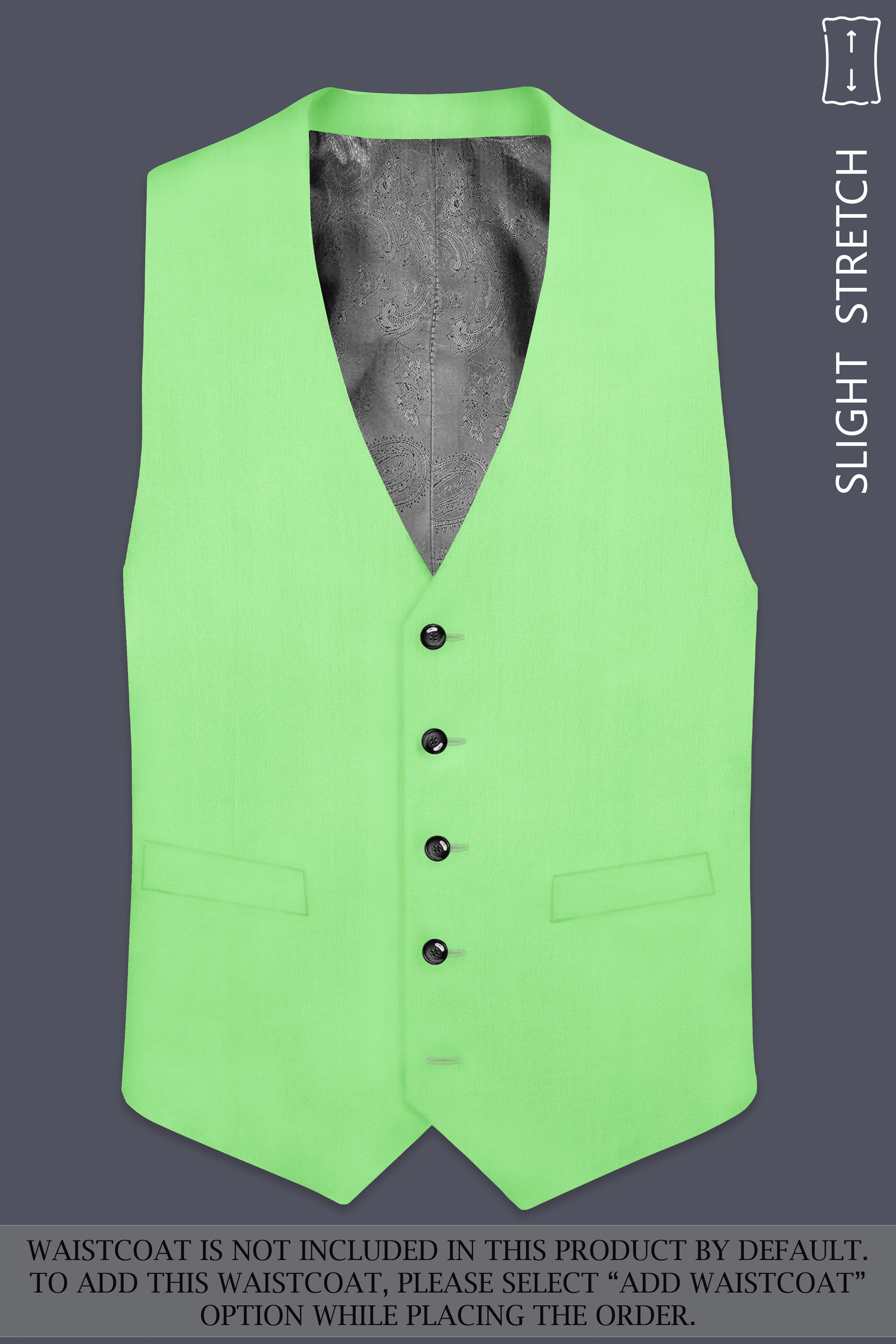 Emerald-Mint Green Solid Wool Rich Double Breasted Slight Stretch Suit