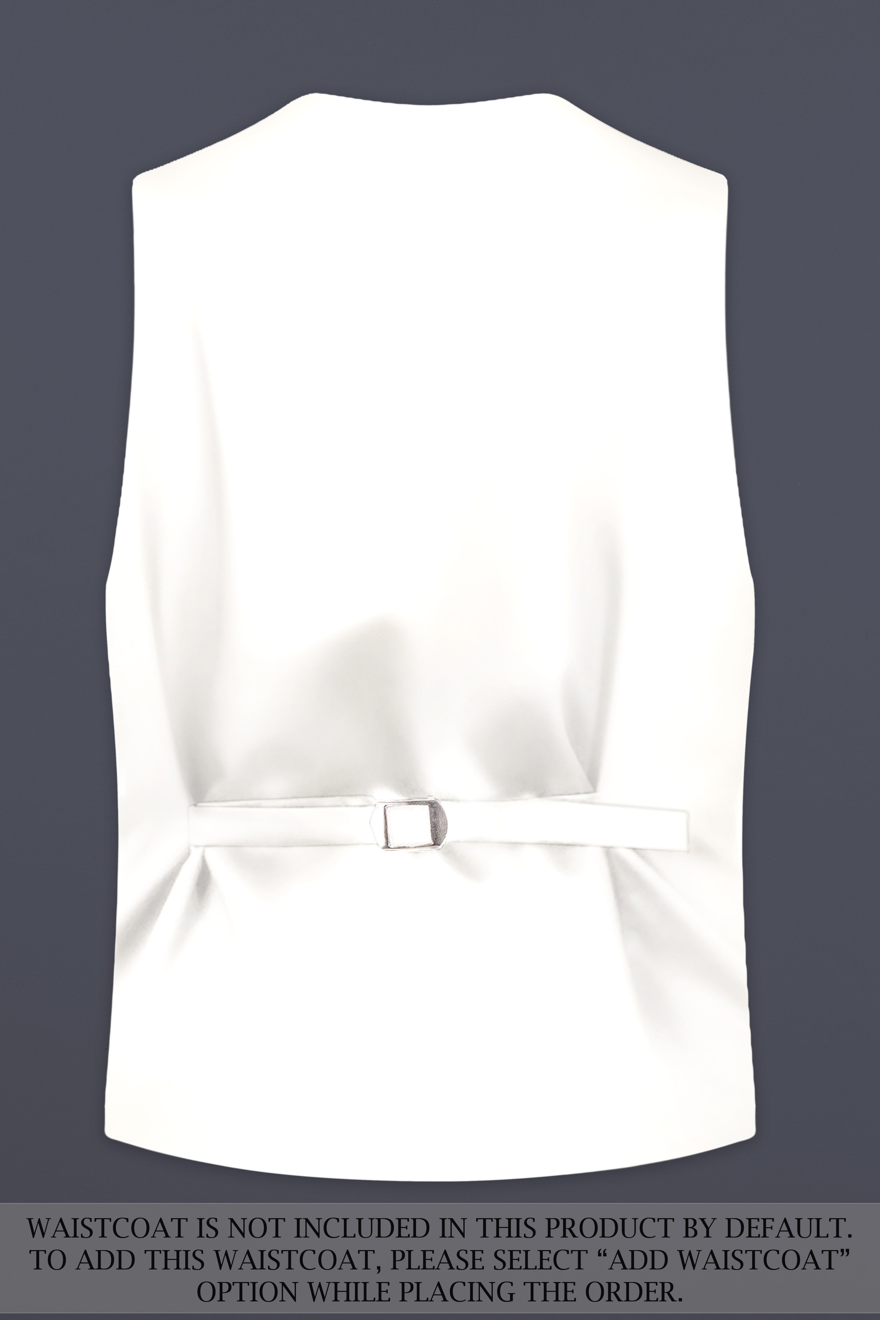Off White Solid Wool Rich Double Breasted Slight Stretch Suit