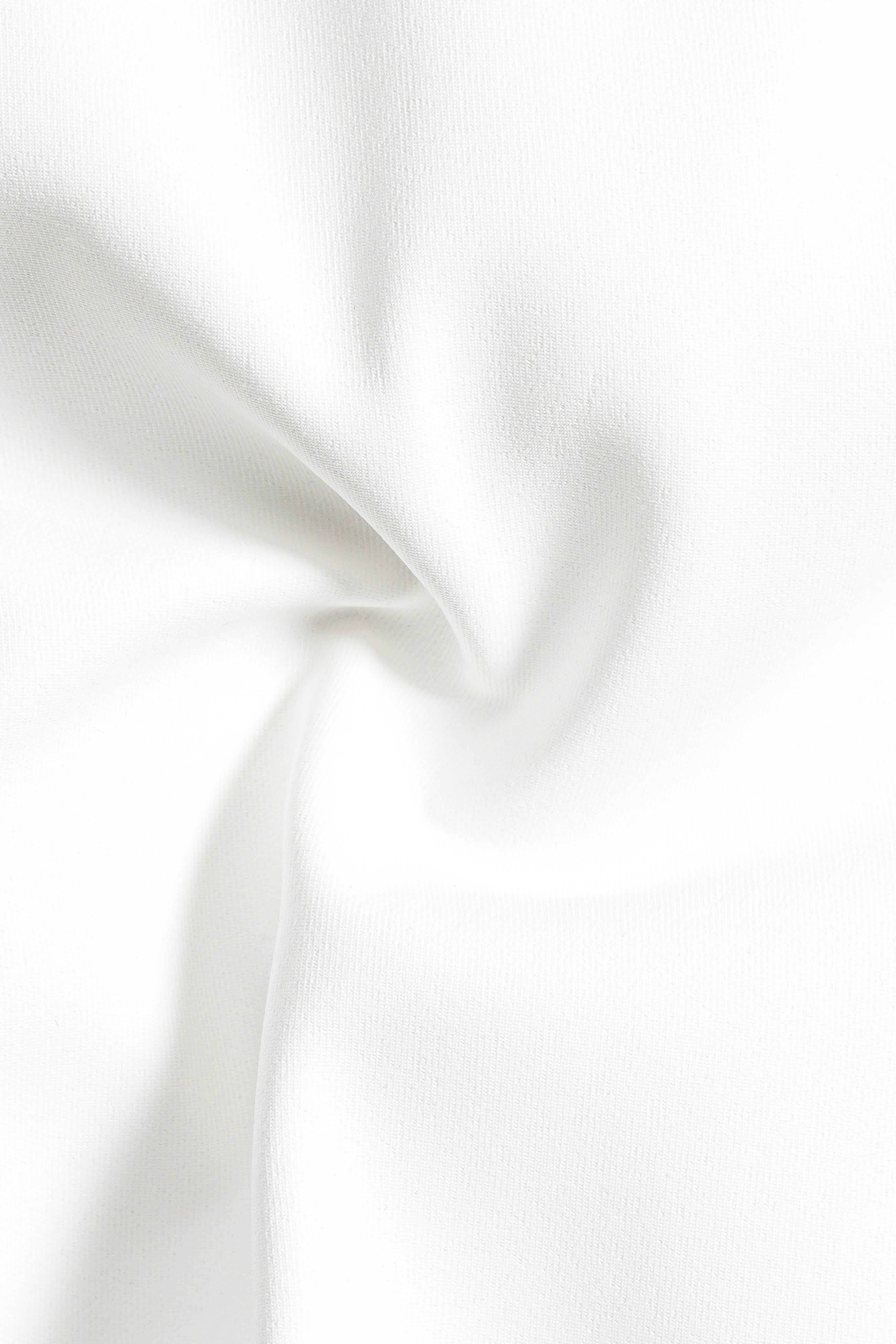 Off White Solid Wool Rich Single Breasted Slight Stretch Suit