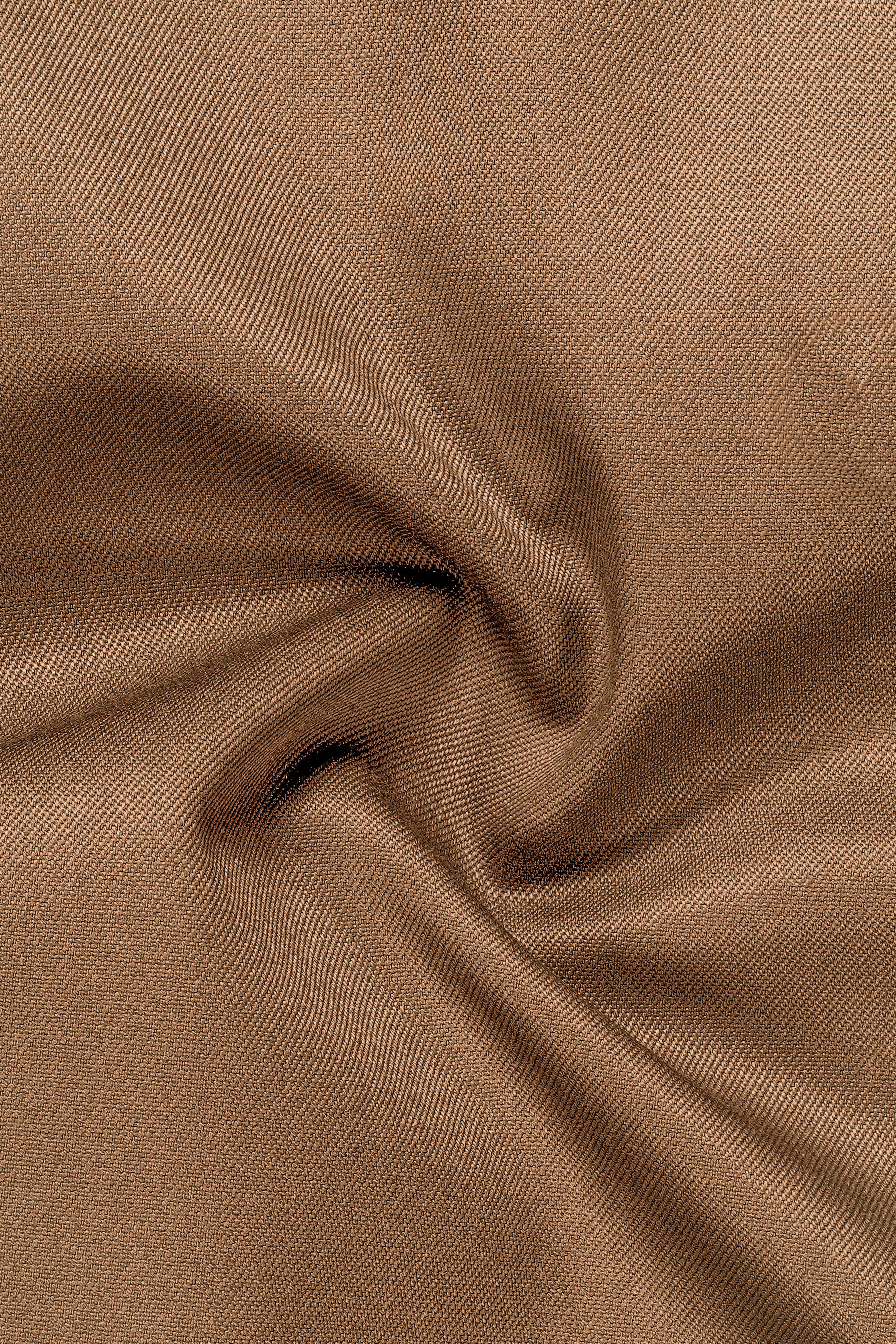 Bronze-Tawny Brown Solid Wool Rich Tuxedo Slight Stretch Suit