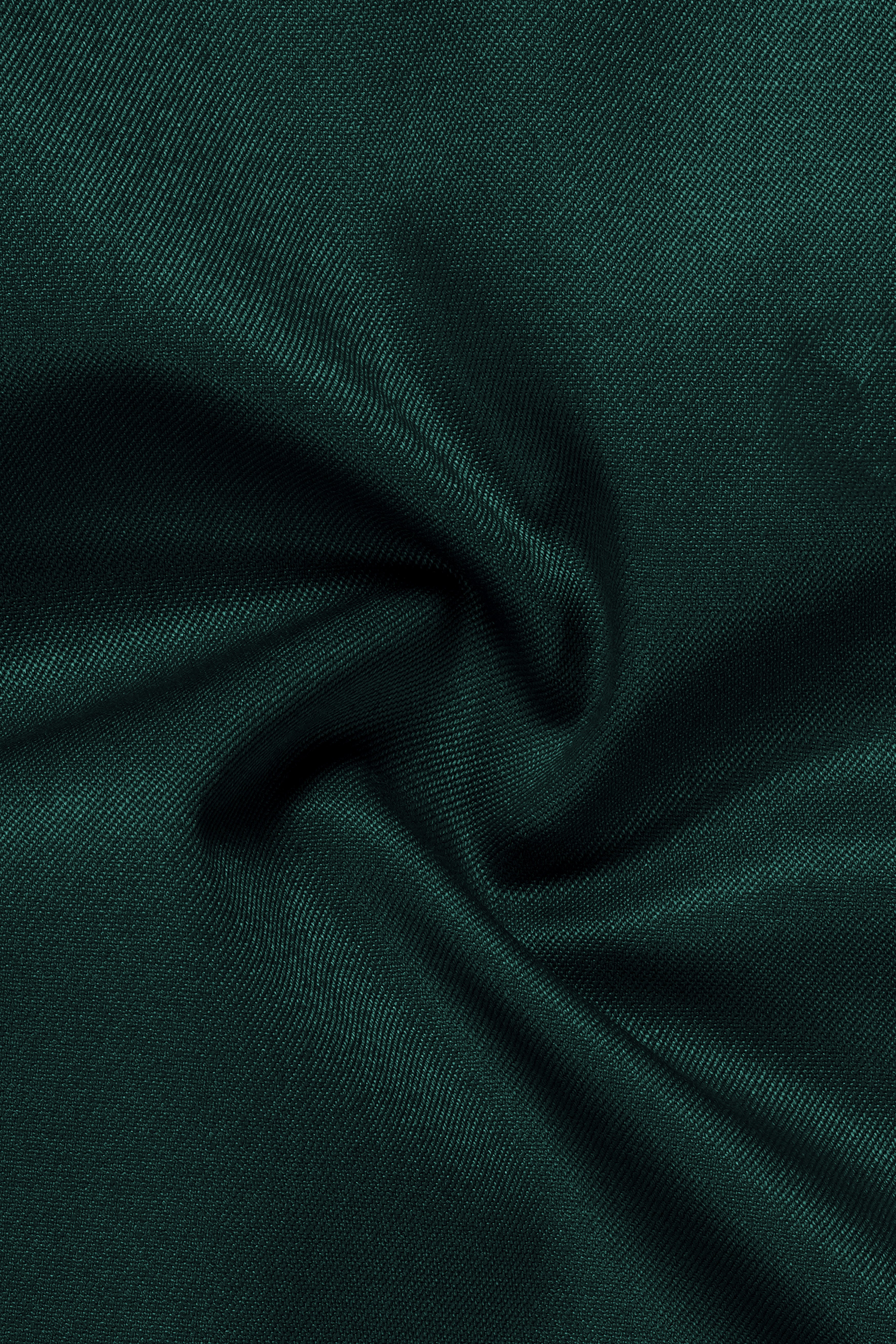 Emerald-Zucchini Green Solid Wool Rich Cross Placket Bandhgala Slight Stretch Suit