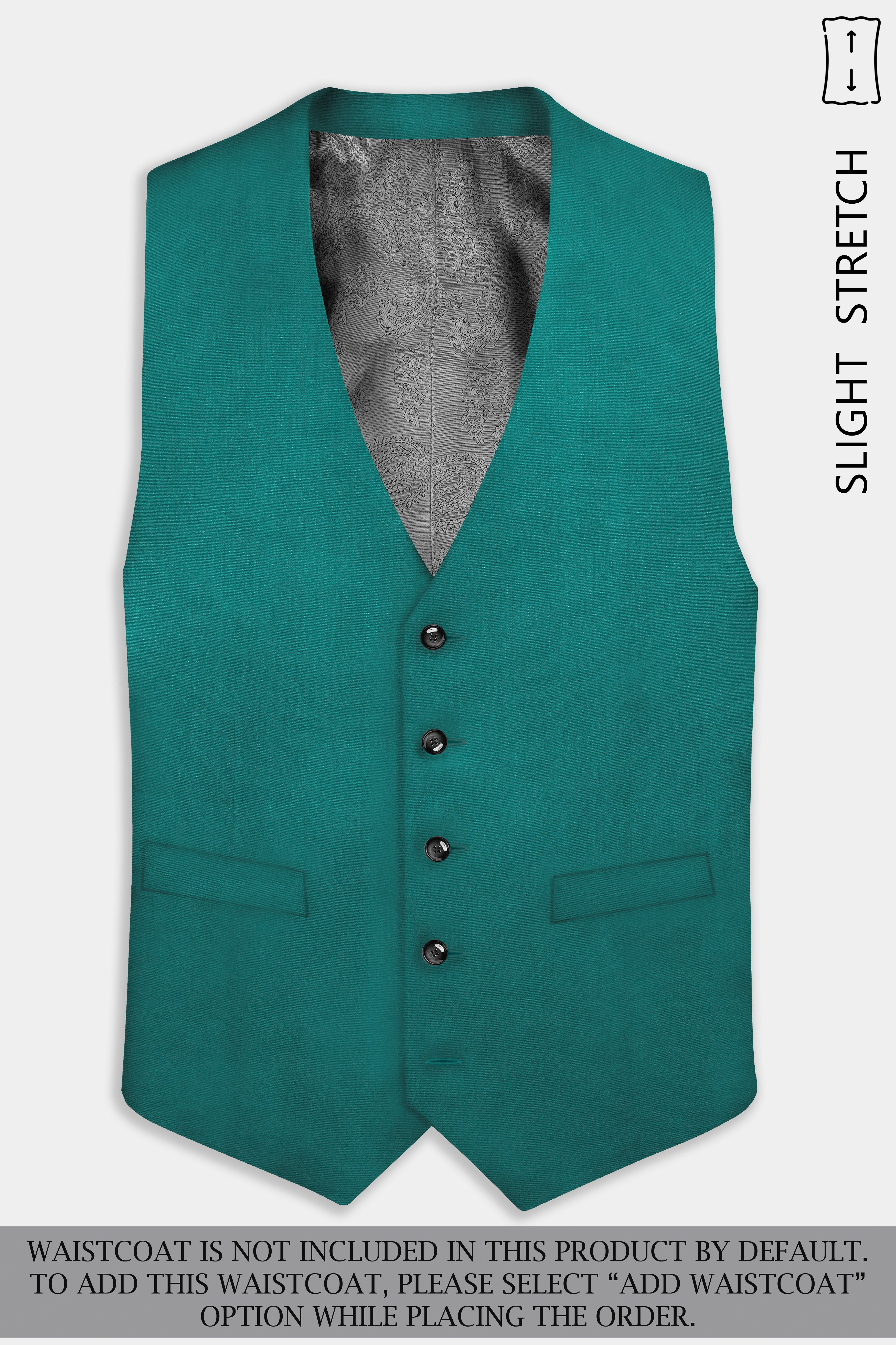 Verdant Classic-Surfie Green Solid Wool Rich Double Breasted Slight Stretch Suit