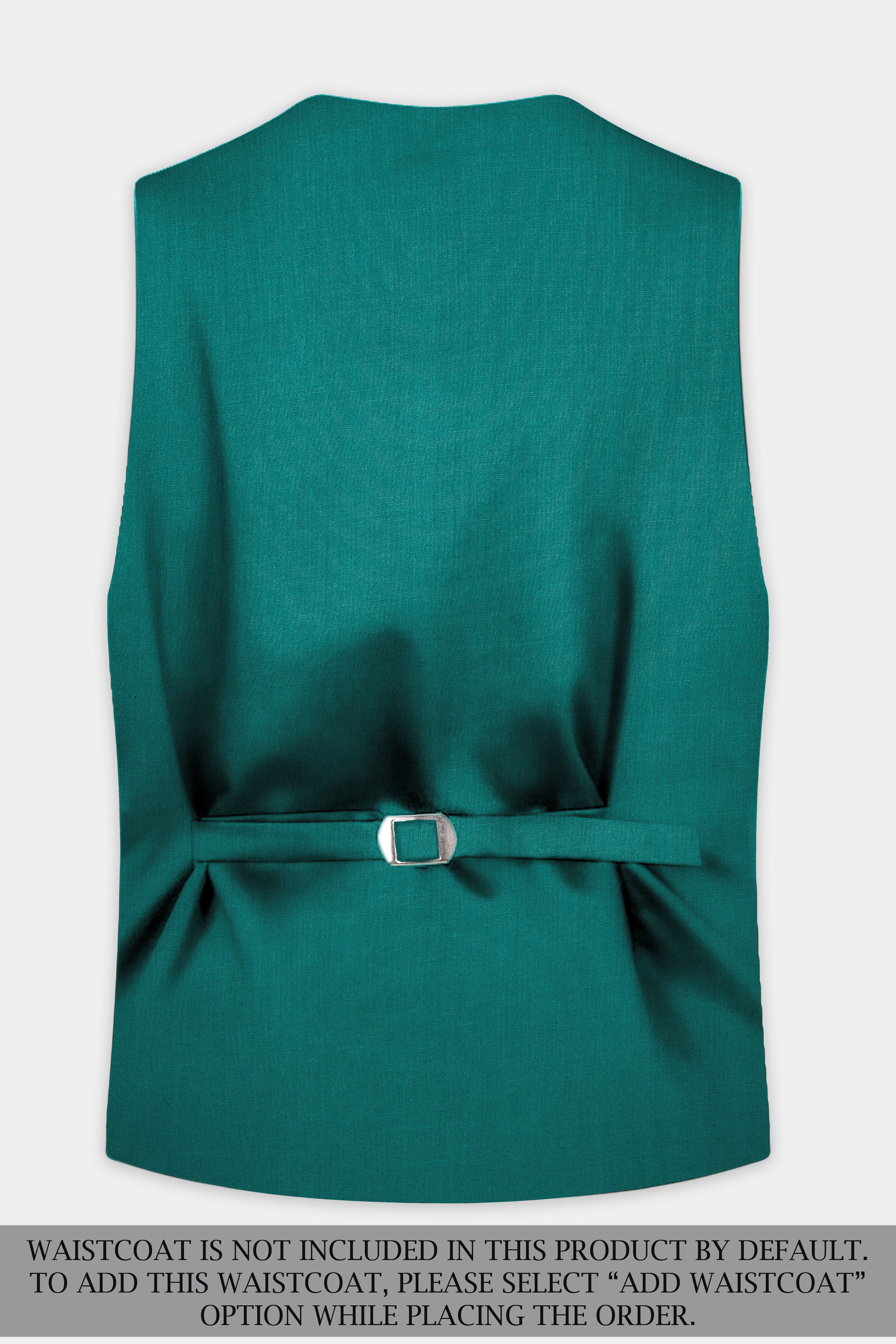 Verdant Classic-Surfie Green Solid Wool Rich Double Breasted Slight Stretch Suit