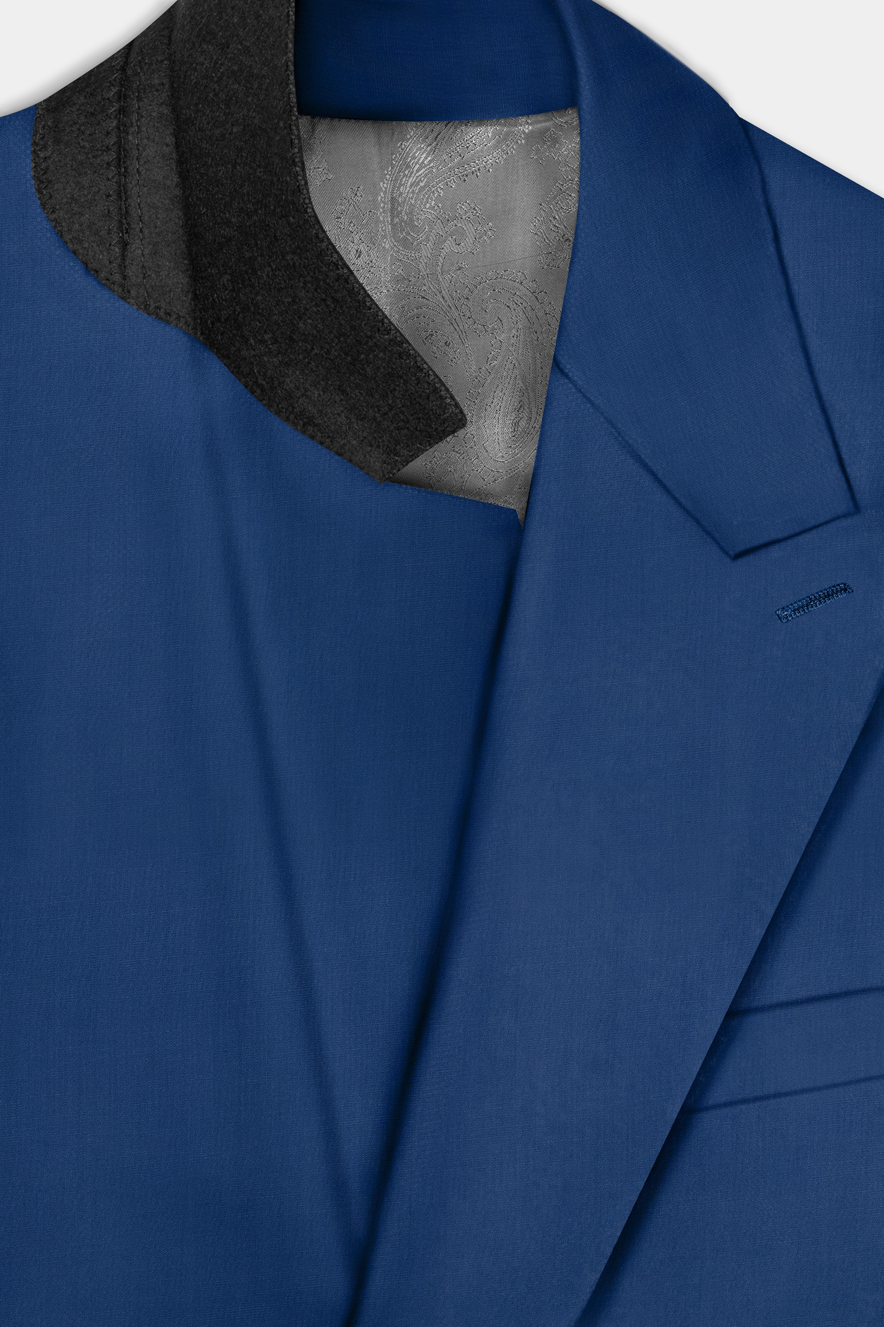 Cerulean Elite-Cobalt Blue Solid Wool Rich Double Breasted Slight Stretch Suit