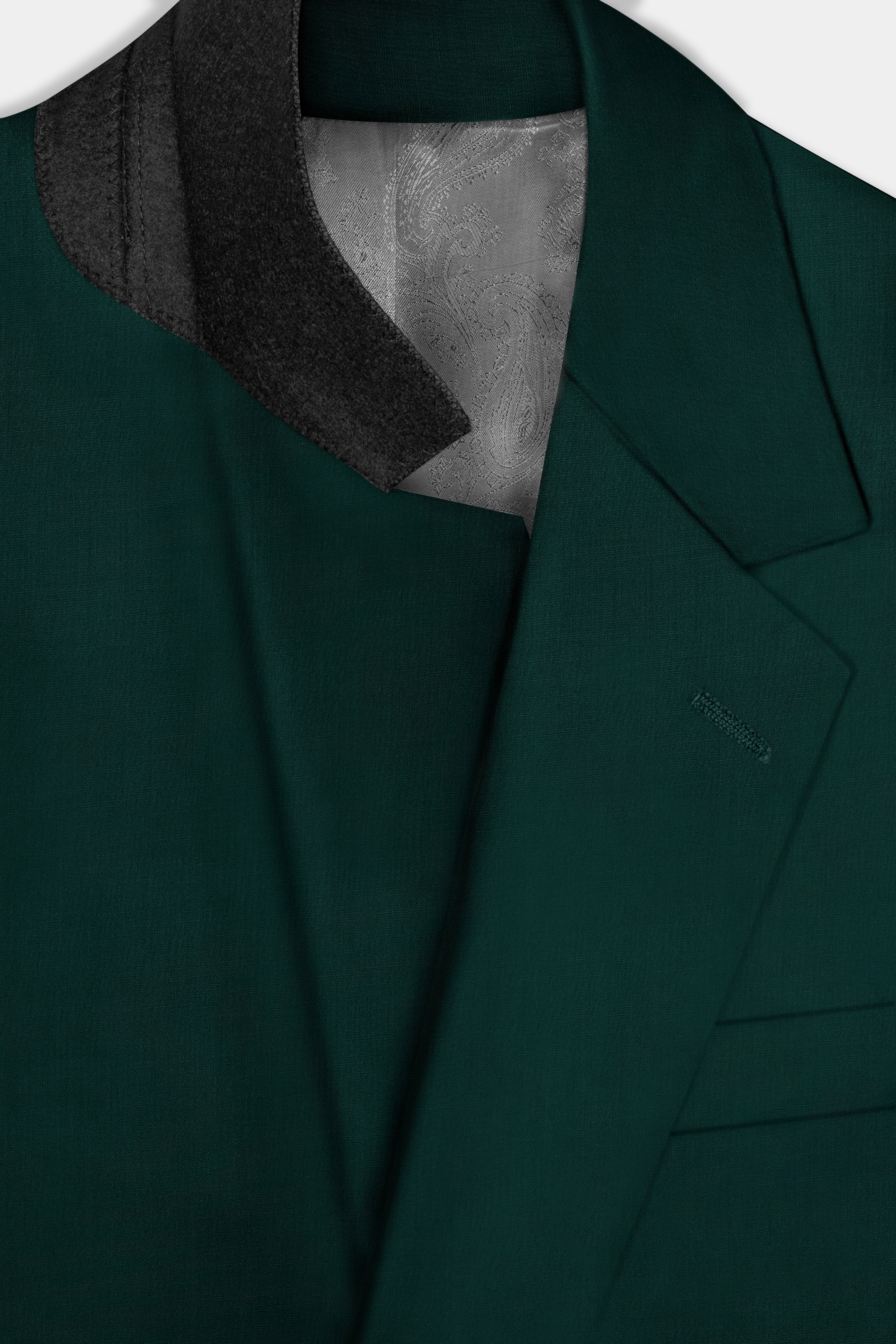 Emerald-Zucchini Green Solid Wool Rich Single Breasted Slight Stretch Suit