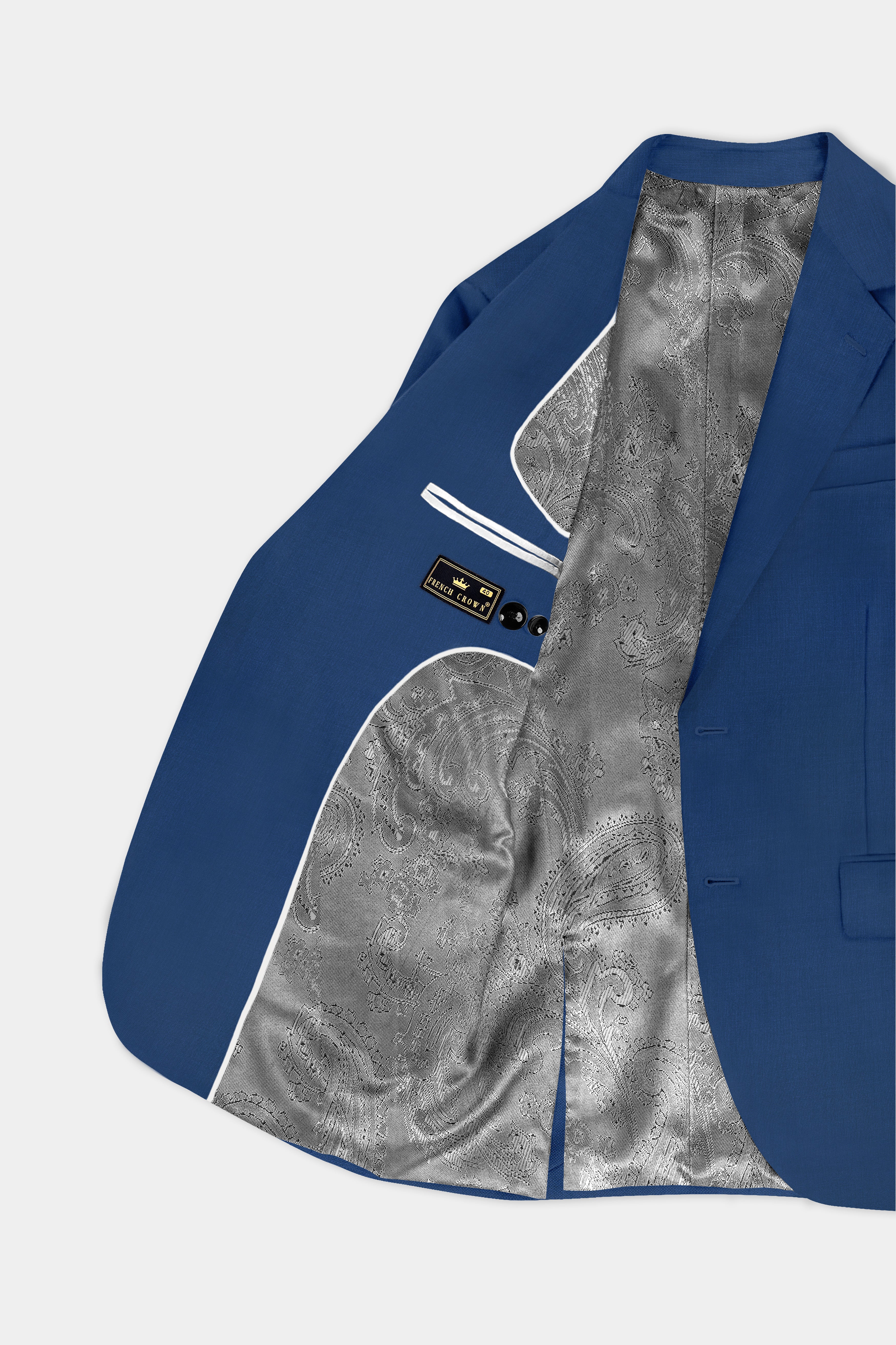 Cerulean Elite-Cobalt Blue Solid Wool Rich Single Breasted Slight Stretch Suit