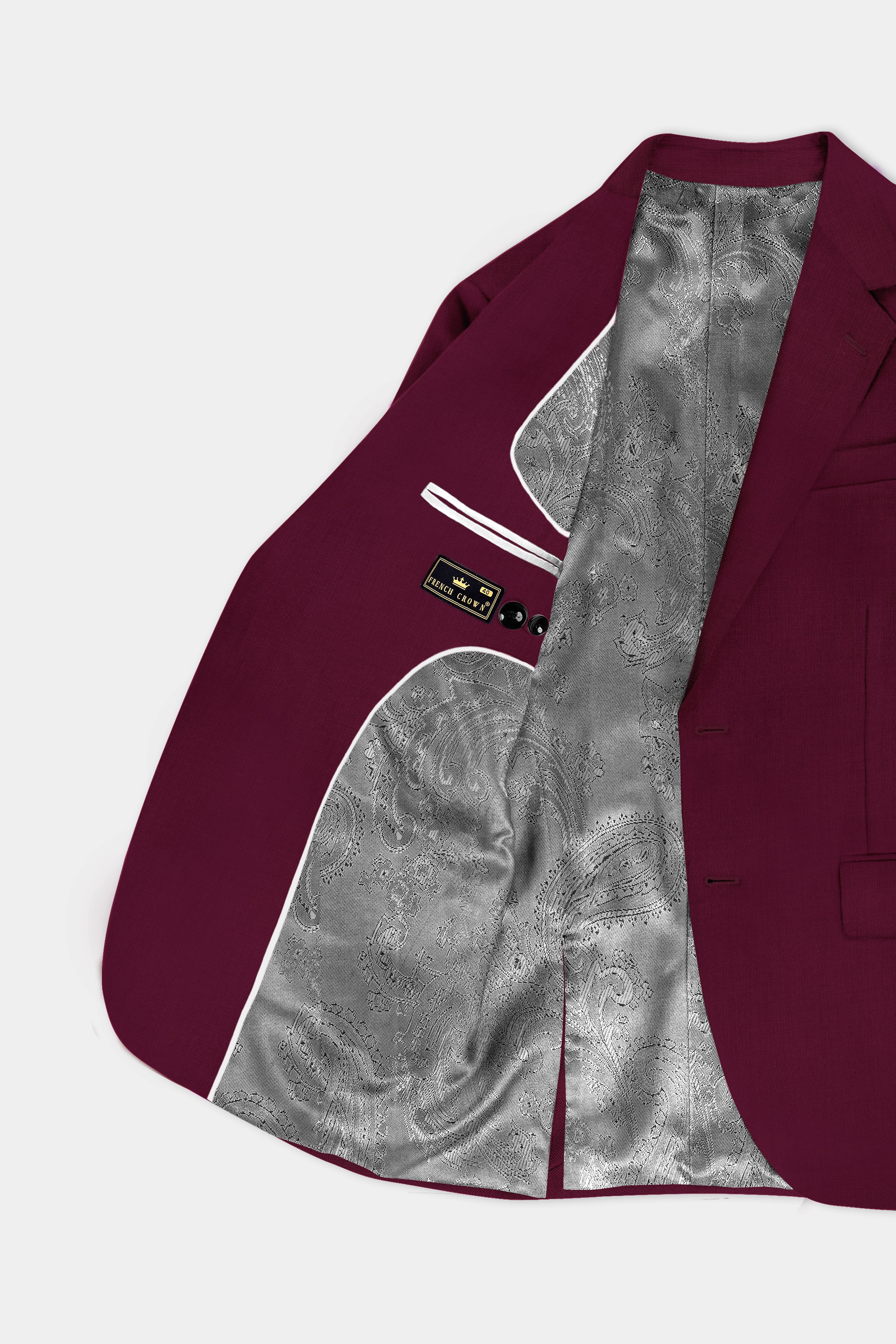 Regal Maroon-Tamarind Solid Wool Rich Single Breasted Slight Stretch Suit