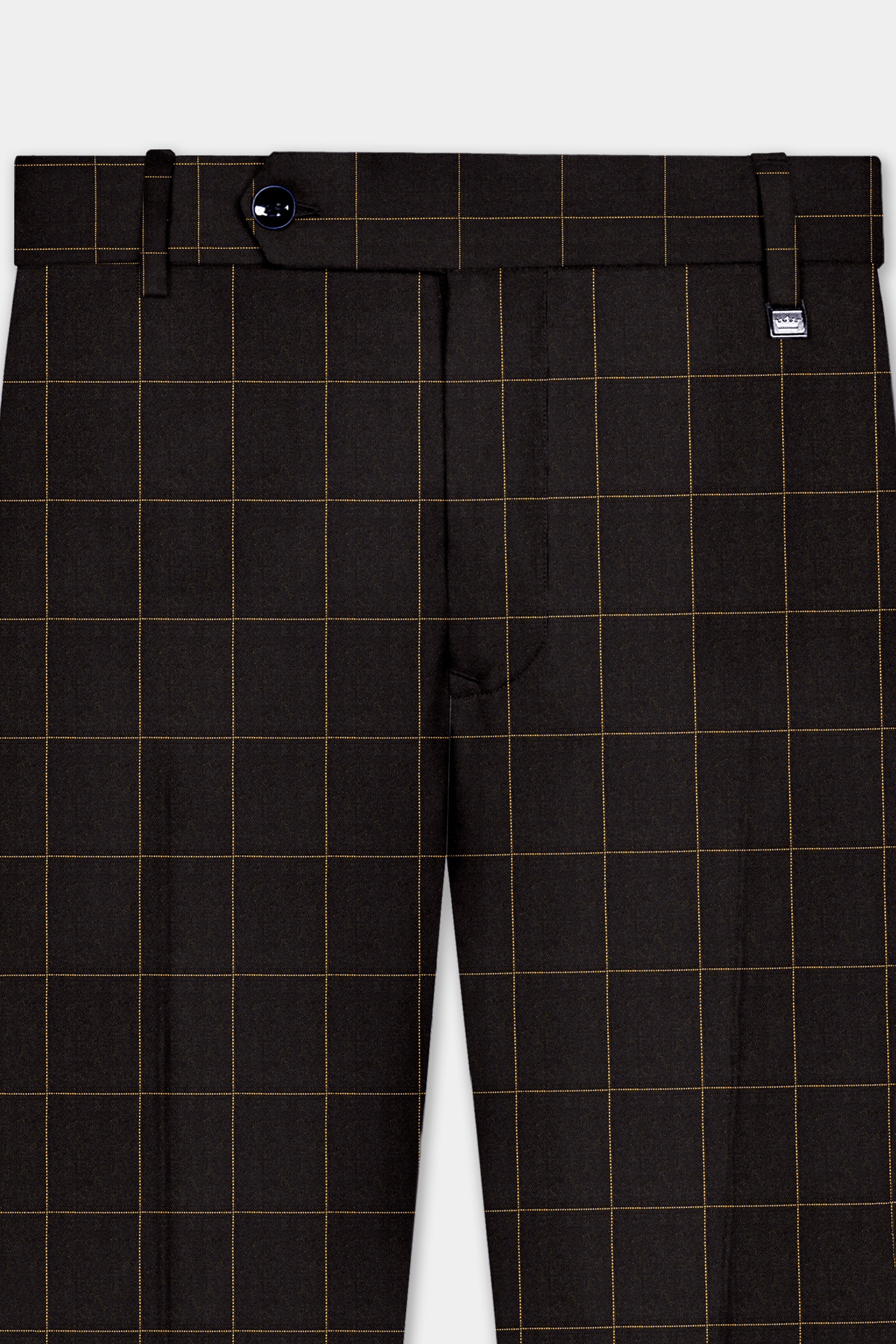 Walnut Crest-Bunker Brown Windows Wool Rich Double Breasted Suit