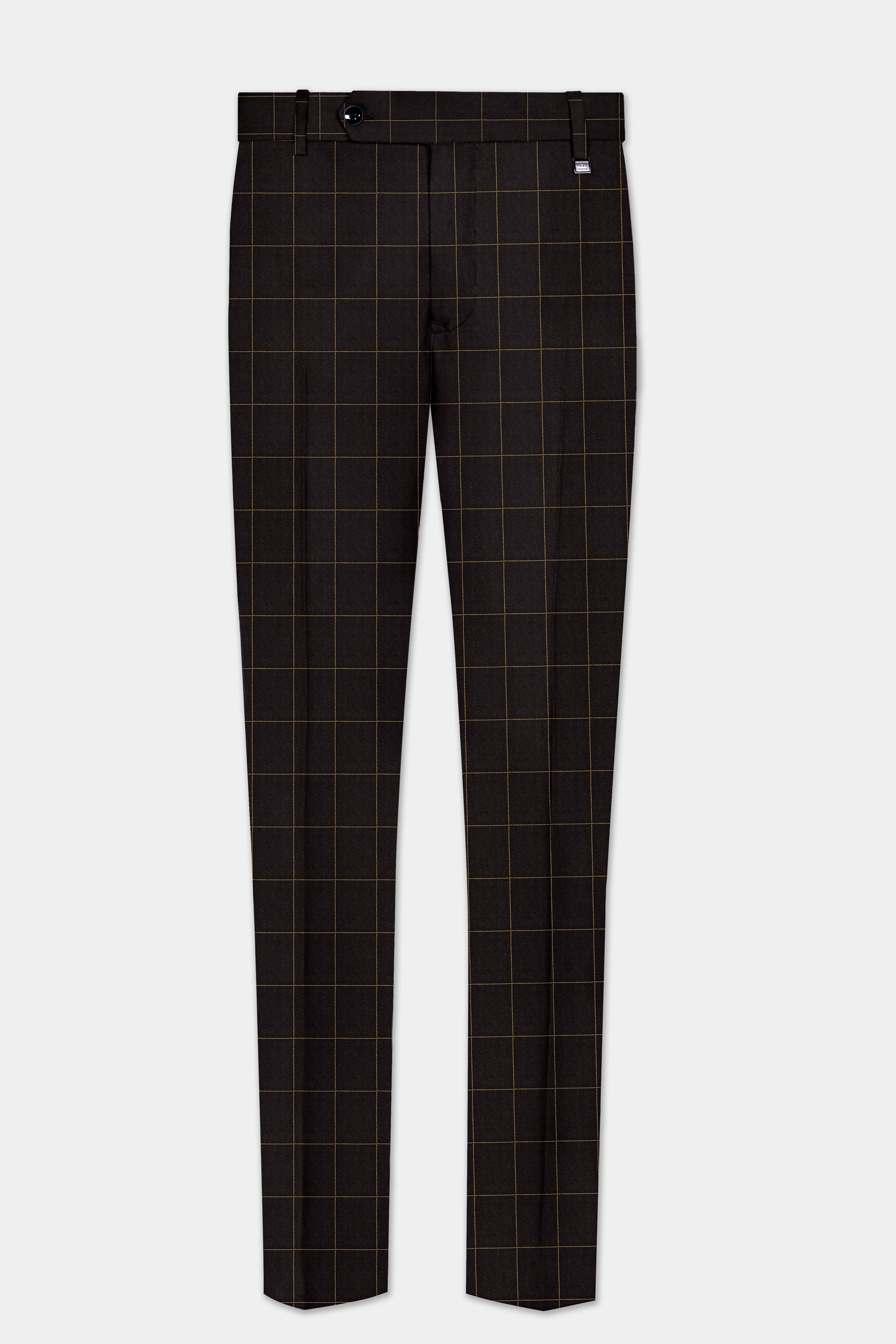Walnut Crest-Bunker Brown Windows Wool Rich Double Breasted Suit