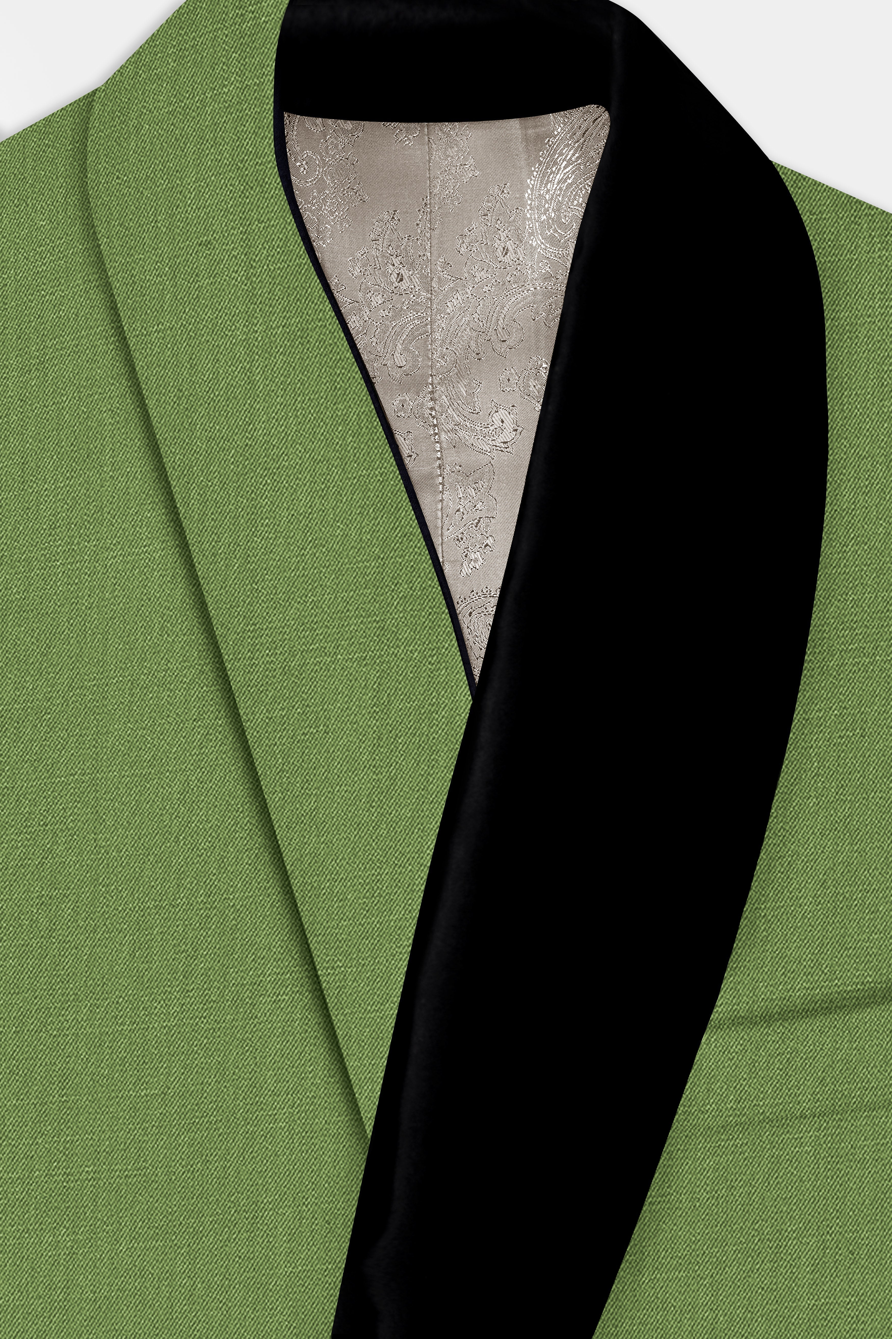Sage Regal-Dingley Green Solid Wool Rich Tuxedo Stretchable traveler Suit