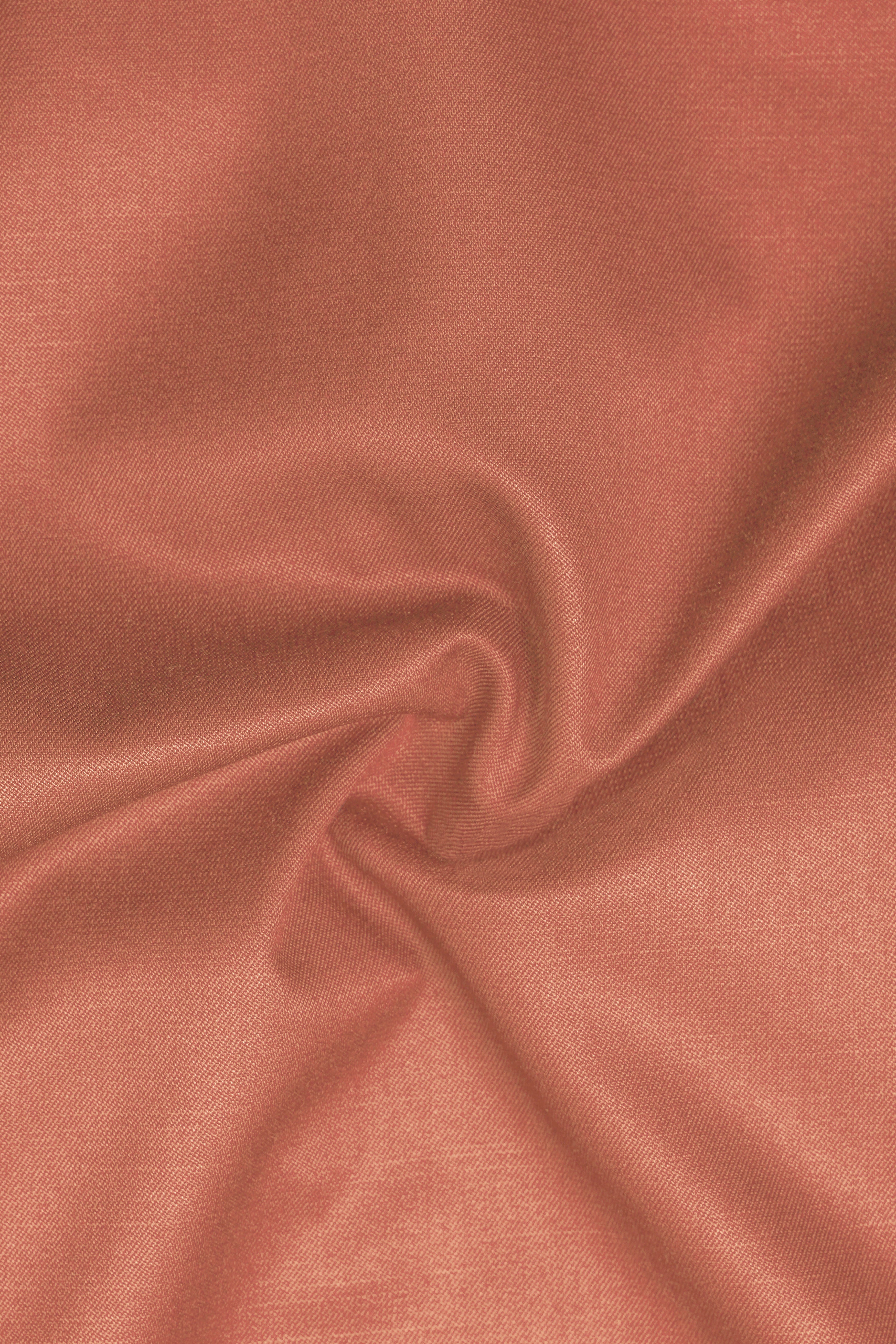 Spiced Sunset-Salmon Orange Solid Wool Rich Cross Placket Bandhgala Stretchable traveler Suit