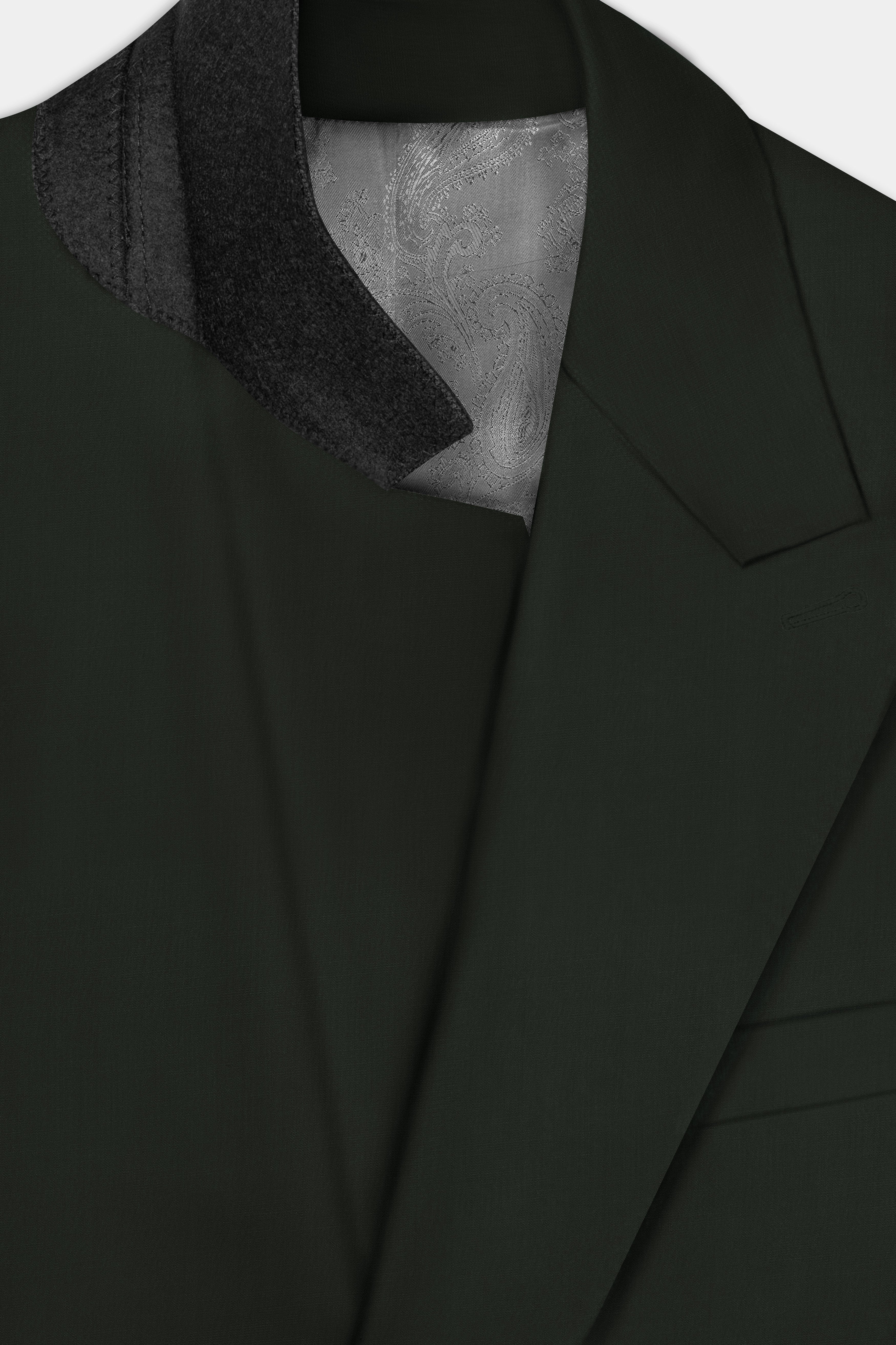 Verdant Majesty-Juniper Green Solid Wool Rich Double Breasted Stretchable traveler Suit