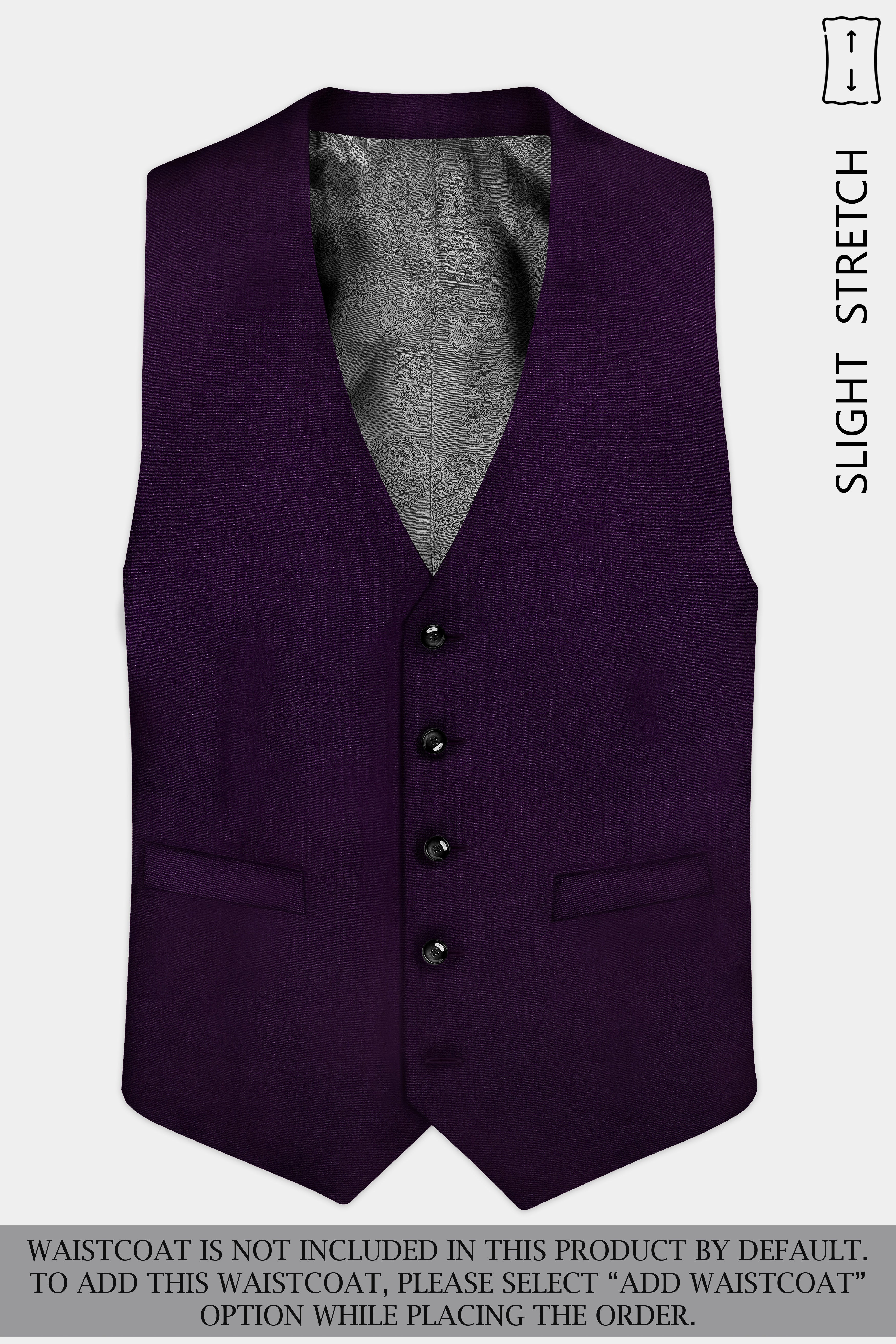 Regal Plum-Eggplant Purple Solid Wool Rich Double Breasted Slight Stretch Suit