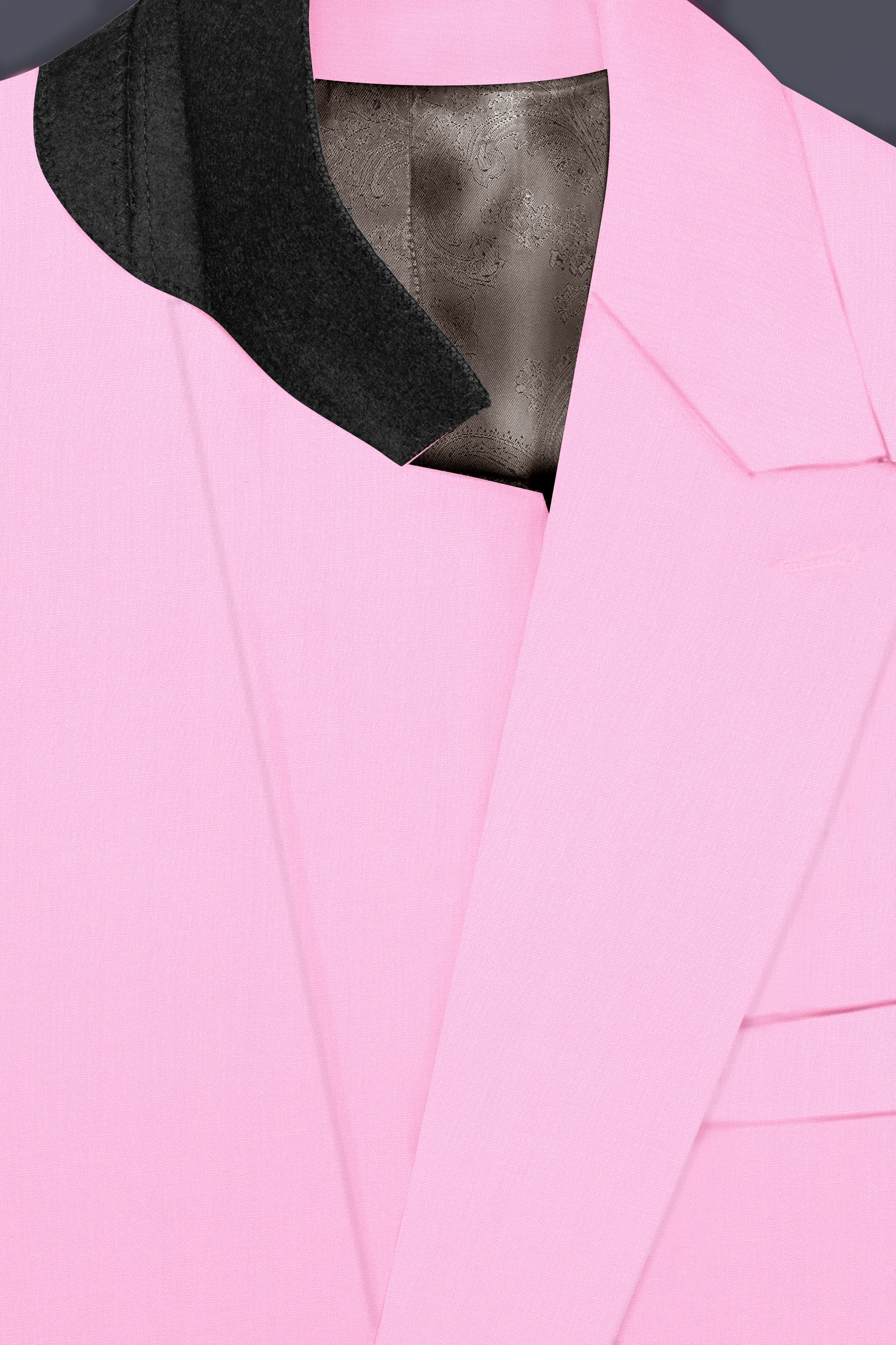 Rosé Reverie-Pestel Pink Solid Wool Rich Double Breasted Stretchable traveler Suit