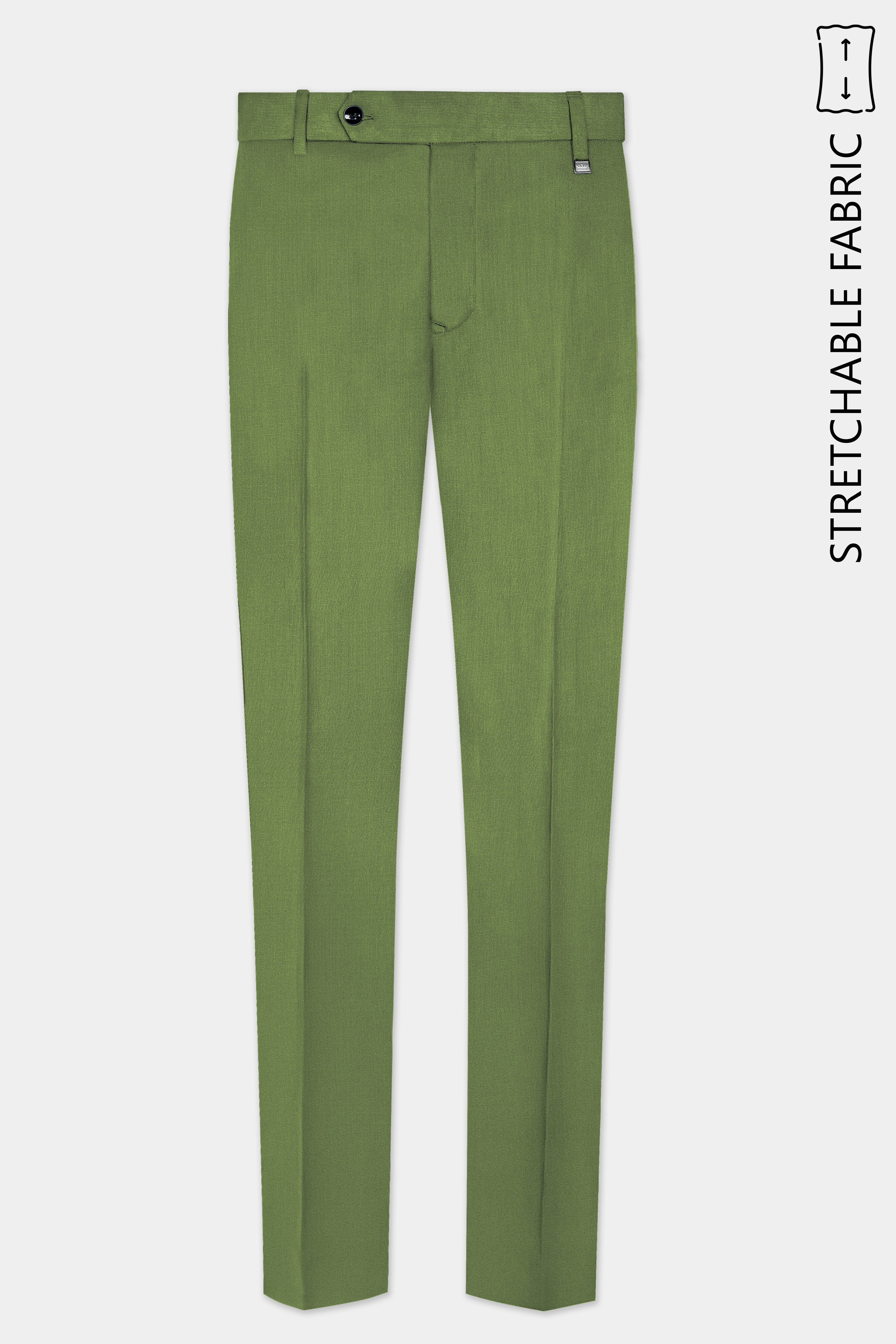 Sage Regal-Dingley Green Solid Wool Rich Double Breasted Stretchable traveler Suit