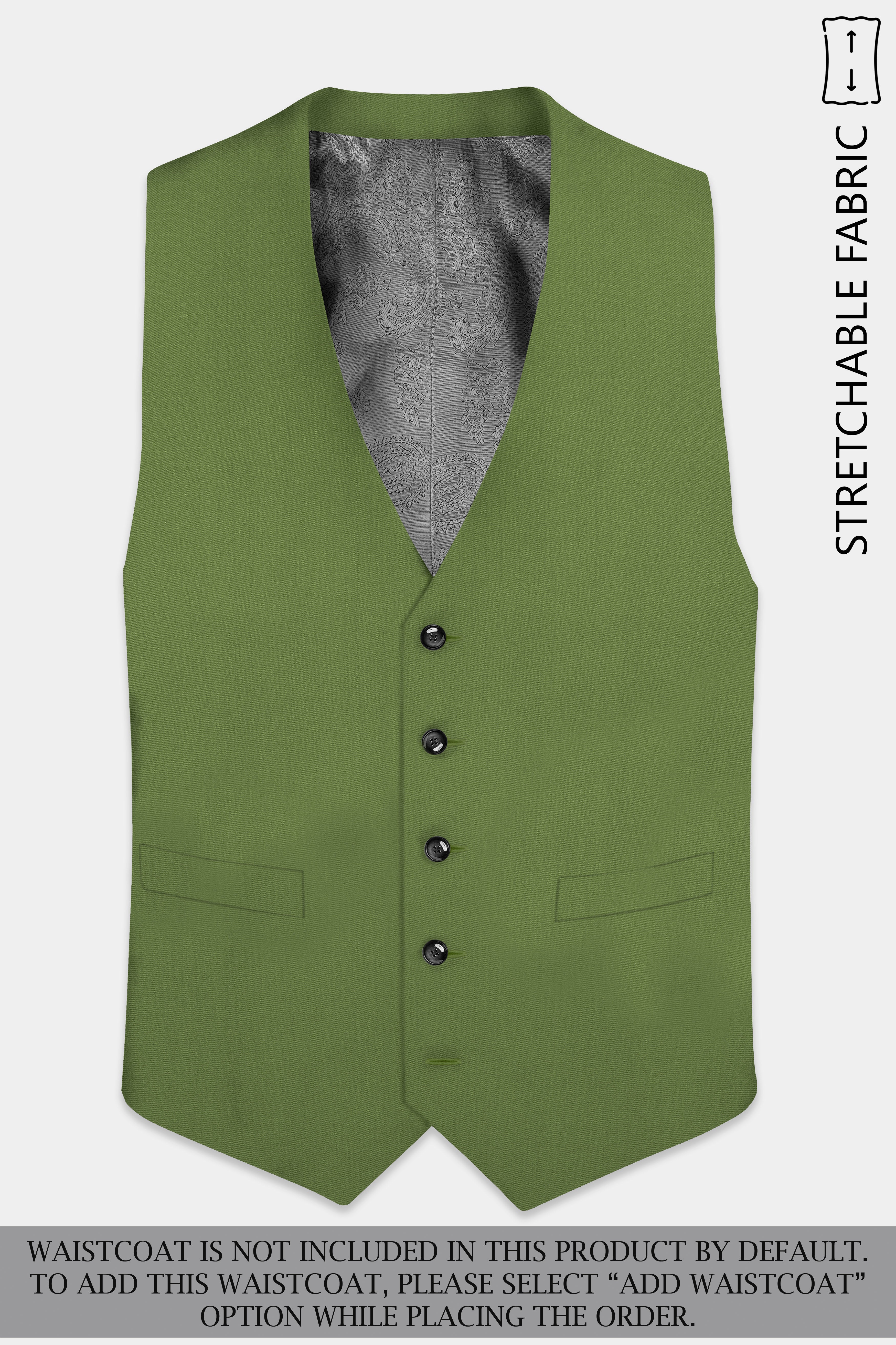 Sage Regal-Dingley Green Solid Wool Rich Double Breasted Stretchable traveler Suit
