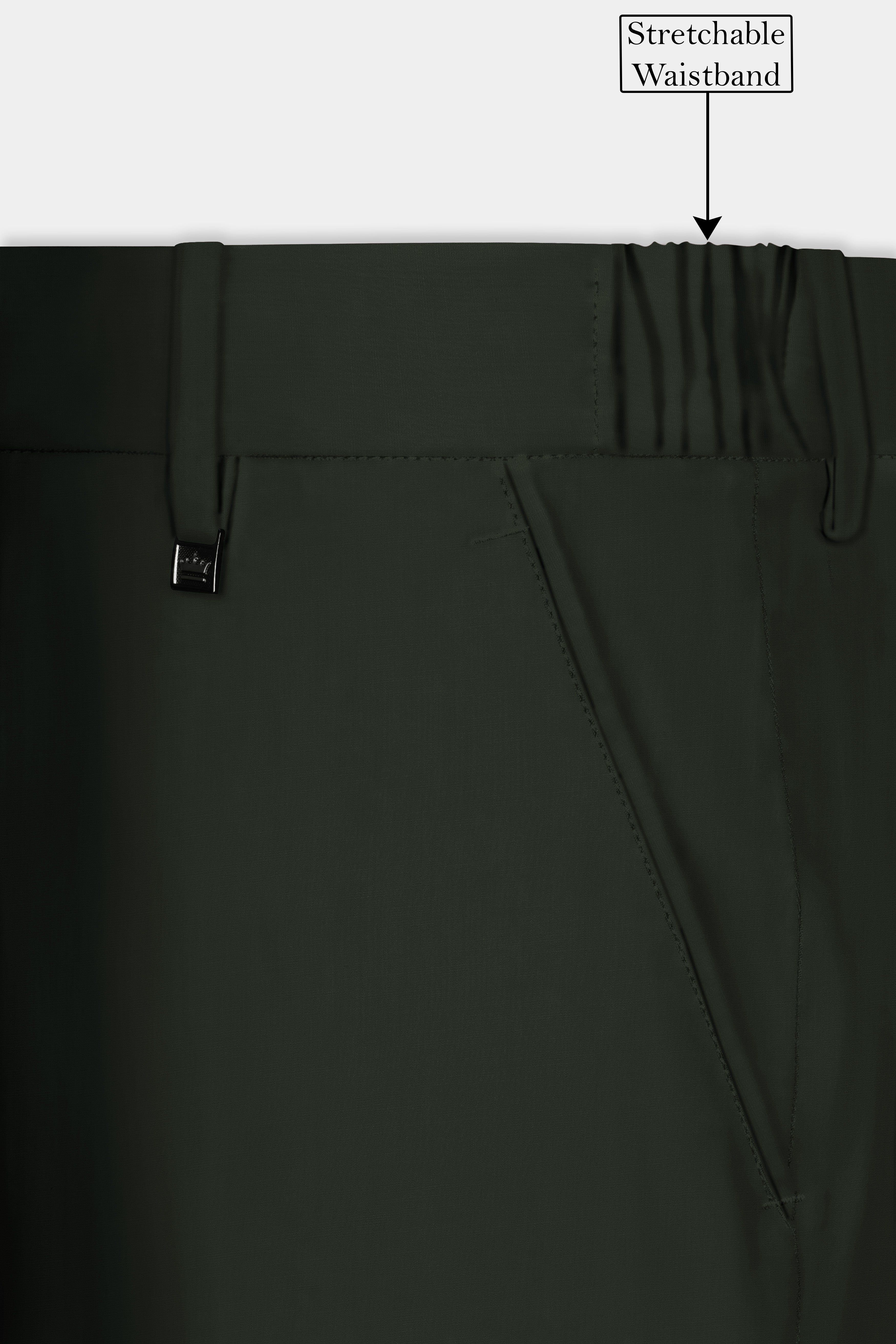 Verdant Majesty-Juniper Green Solid Wool Rich Single Breasted Stretchable traveler Suit
