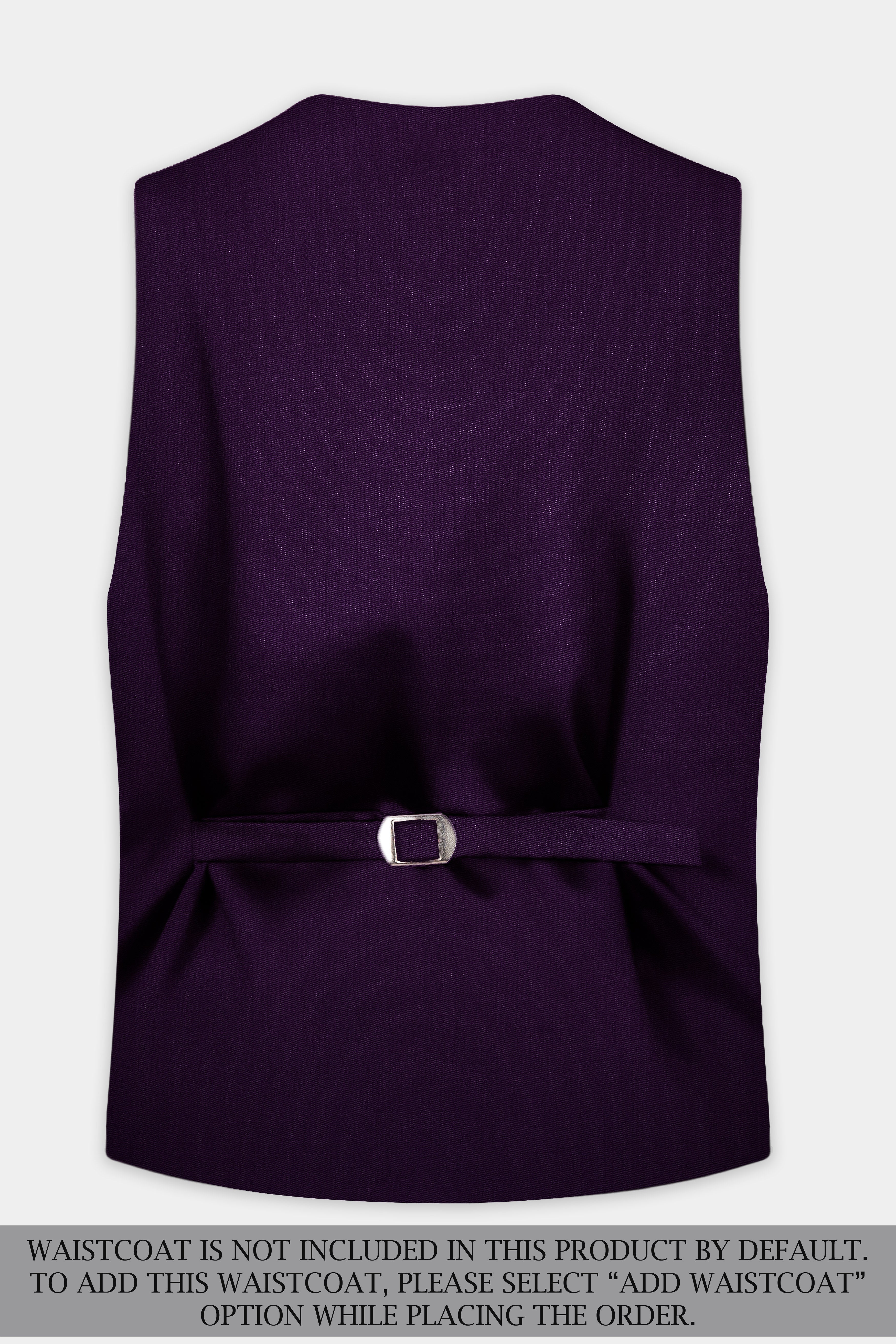Regal Plum-Eggplant Purple Solid Wool Rich Single Breasted Stretchable traveler Suit