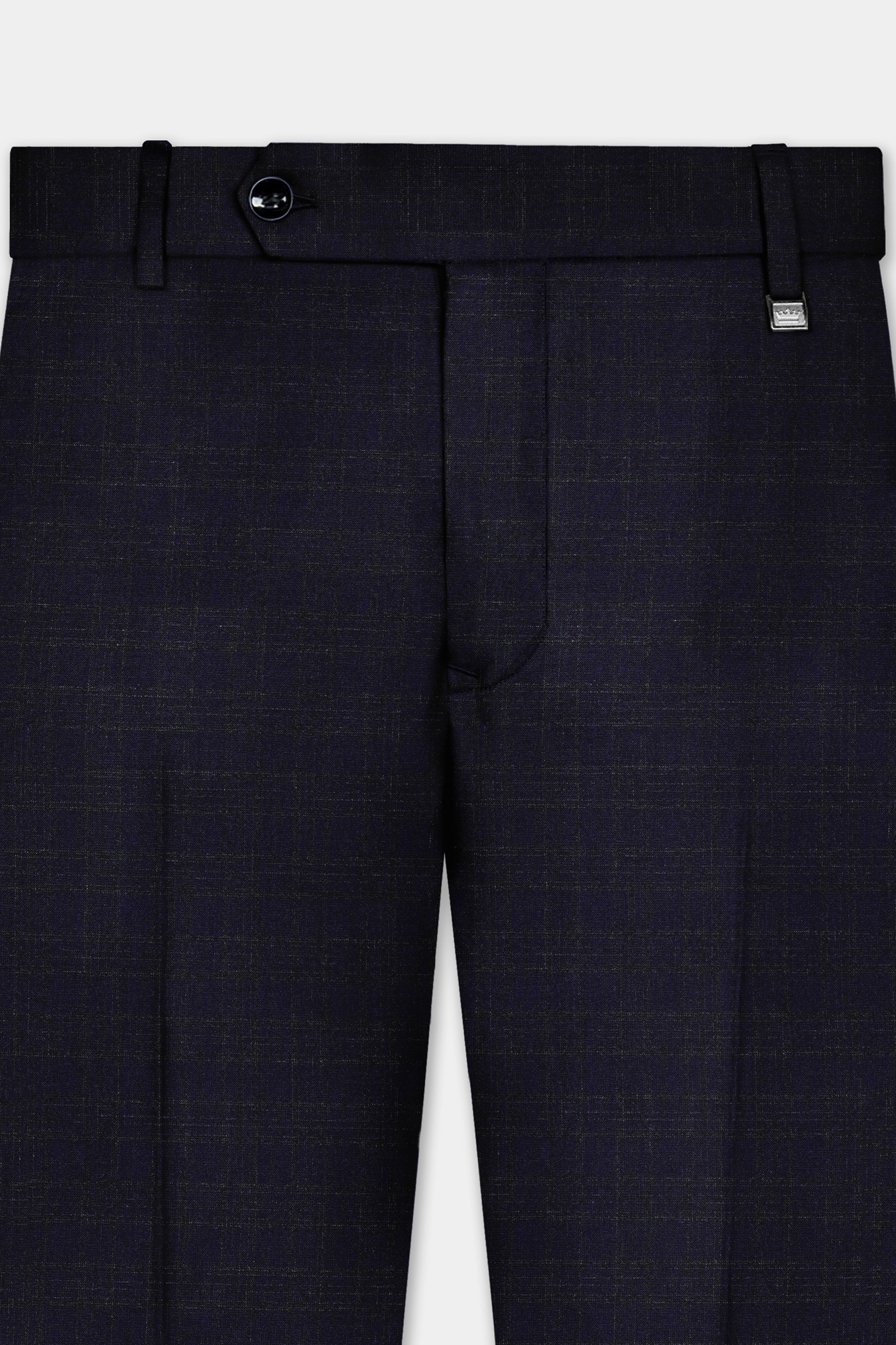 Ashford-Cinder Blue Plaid Wool Rich Single Breasted Suit