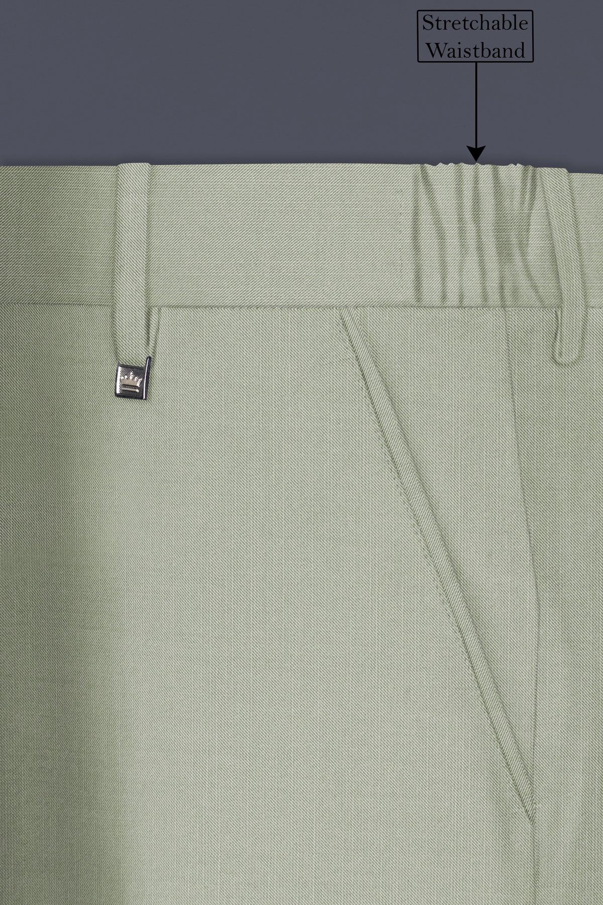 Lichen-Norway Green Solid Wool Rich Single Breasted Slight Stretch Suit