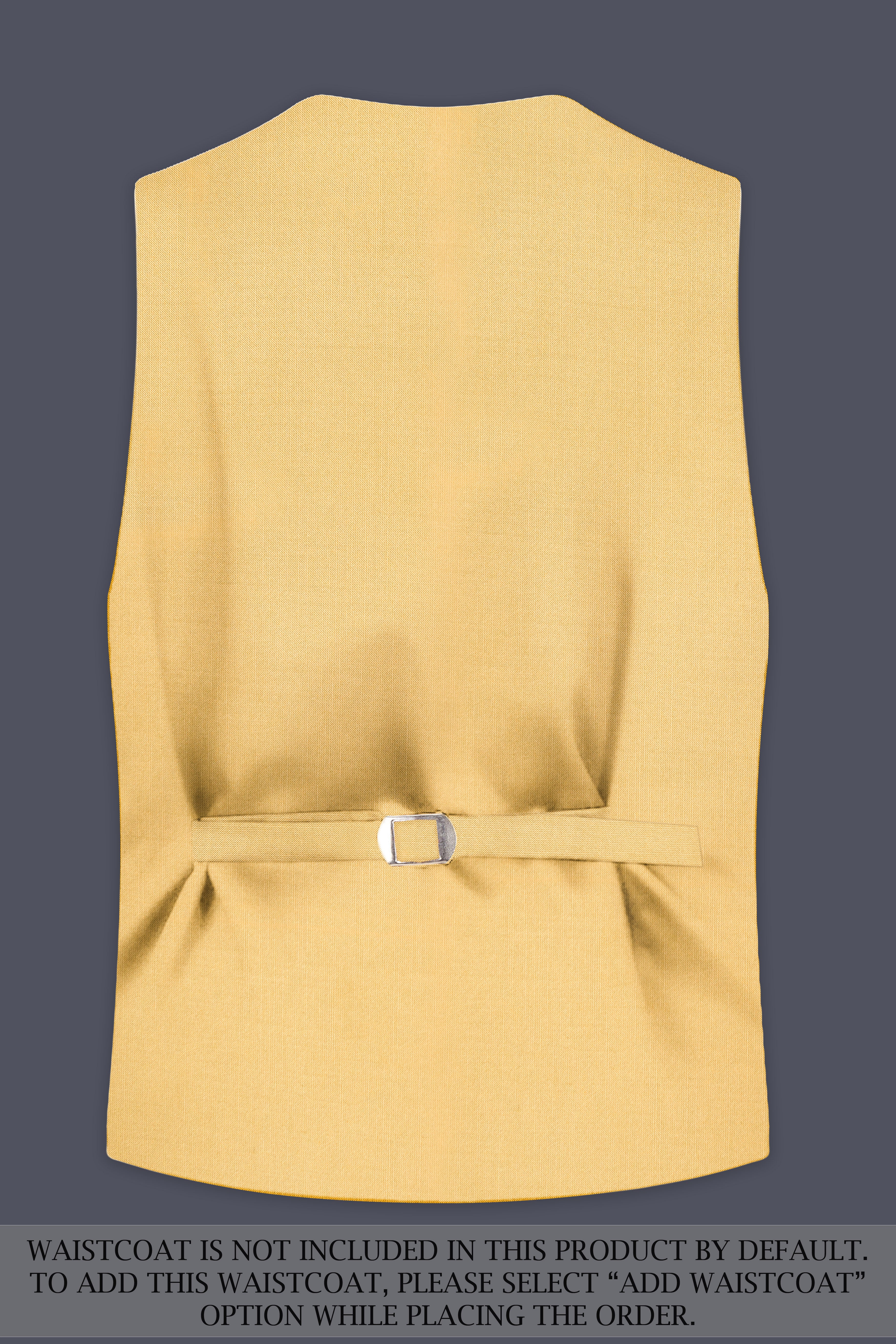Saffron-Harvest Yellow Solid Wool Rich Single Breasted Slight Stretch Suit