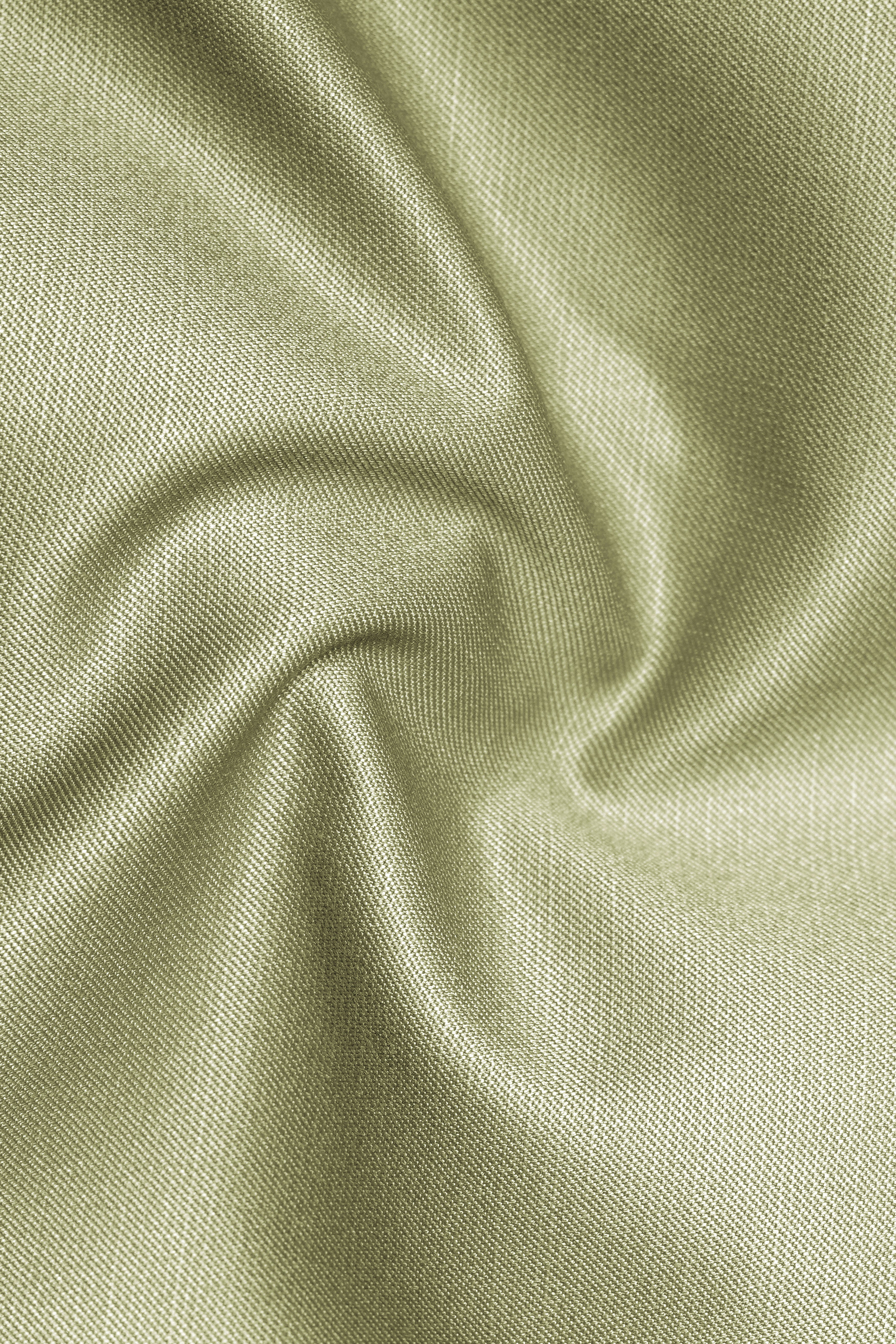 Marsh-Swamp Green Solid Wool Rich Single Breasted Slight Stretch Suit