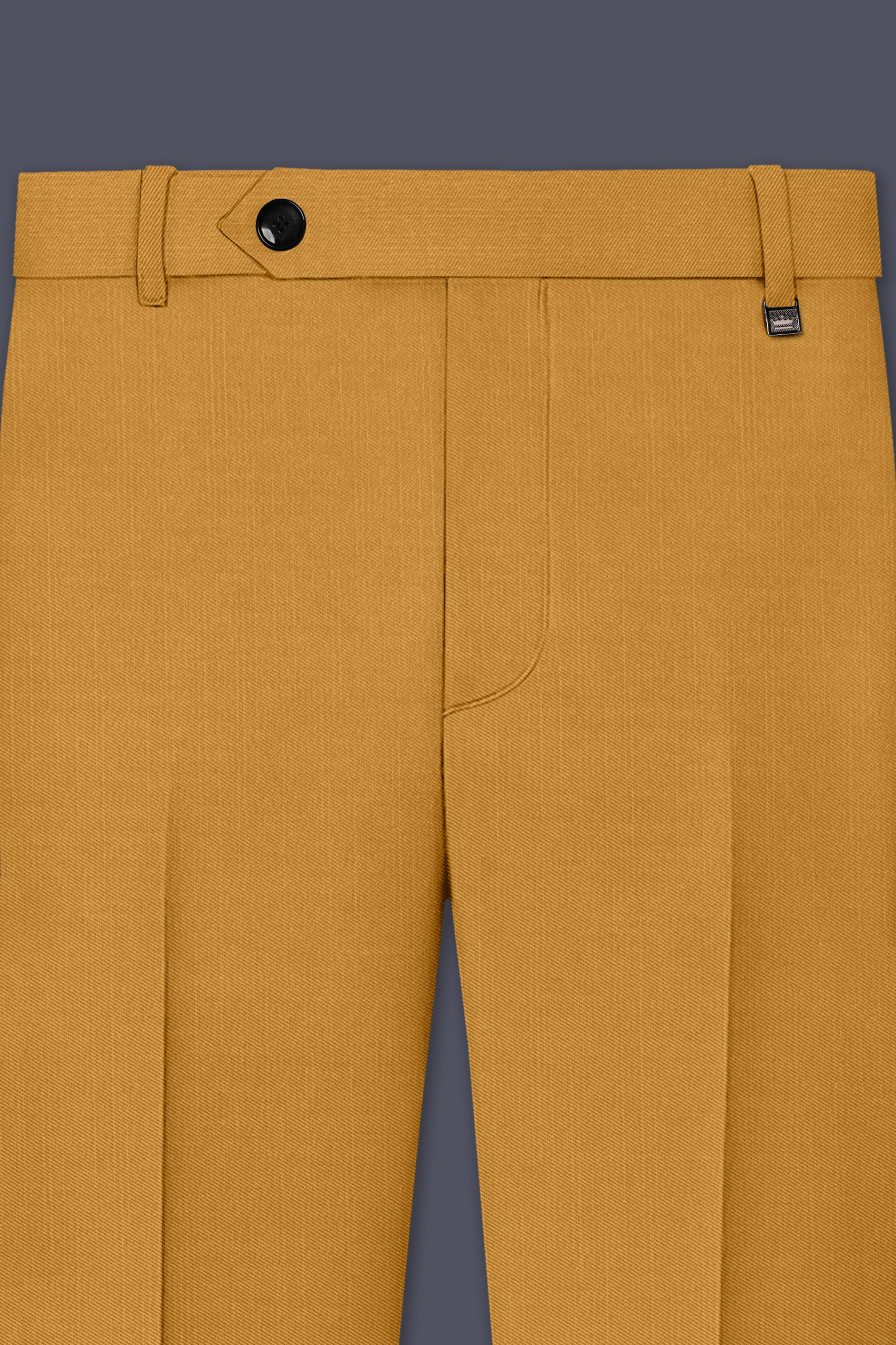 Saffron-Harvest Yellow Solid Wool Rich Double Breasted Slight Stretch Suit