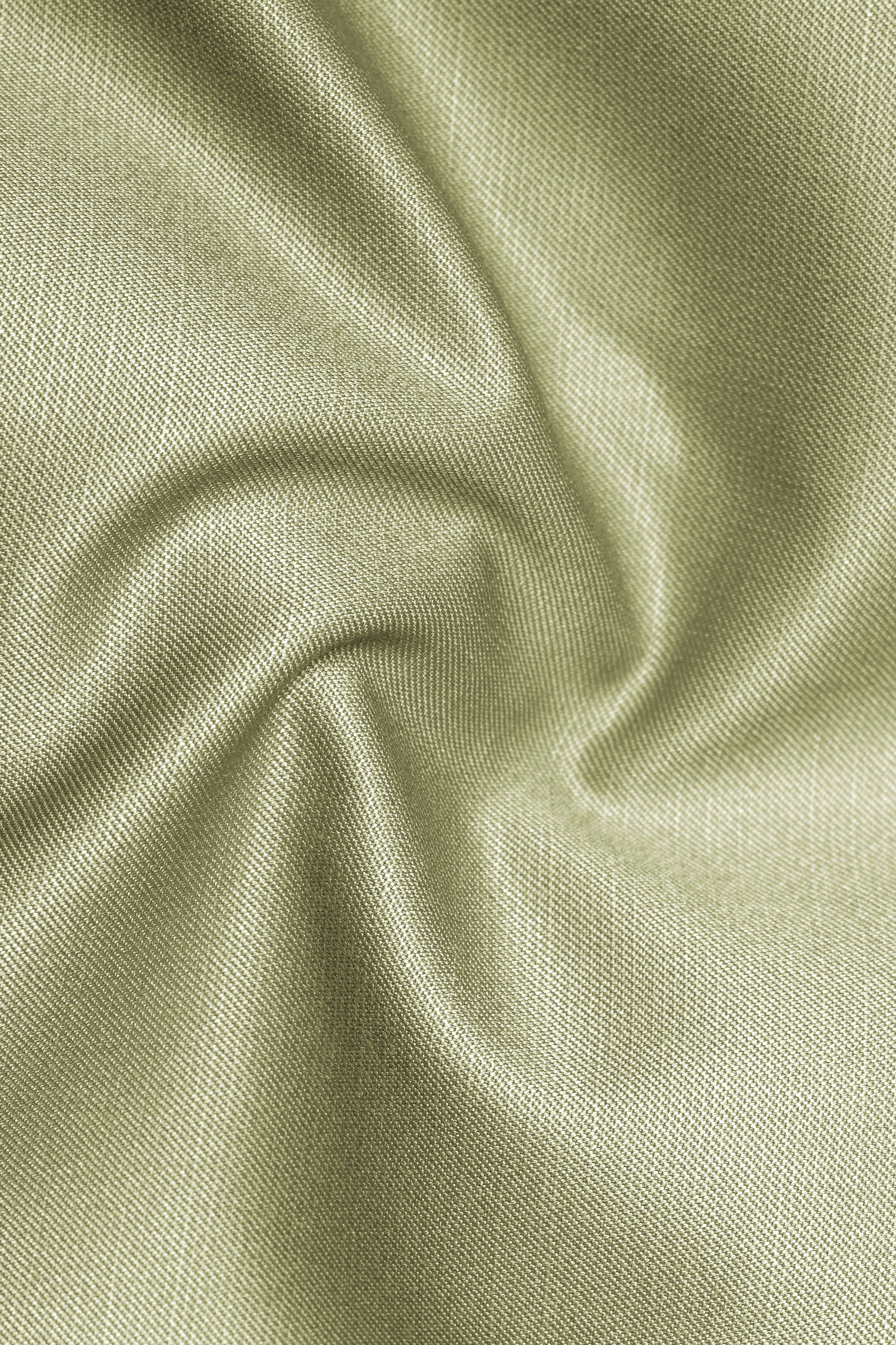 Marsh-Swamp Green Solid Wool Rich Double Breasted Stretchable Traveler Suit