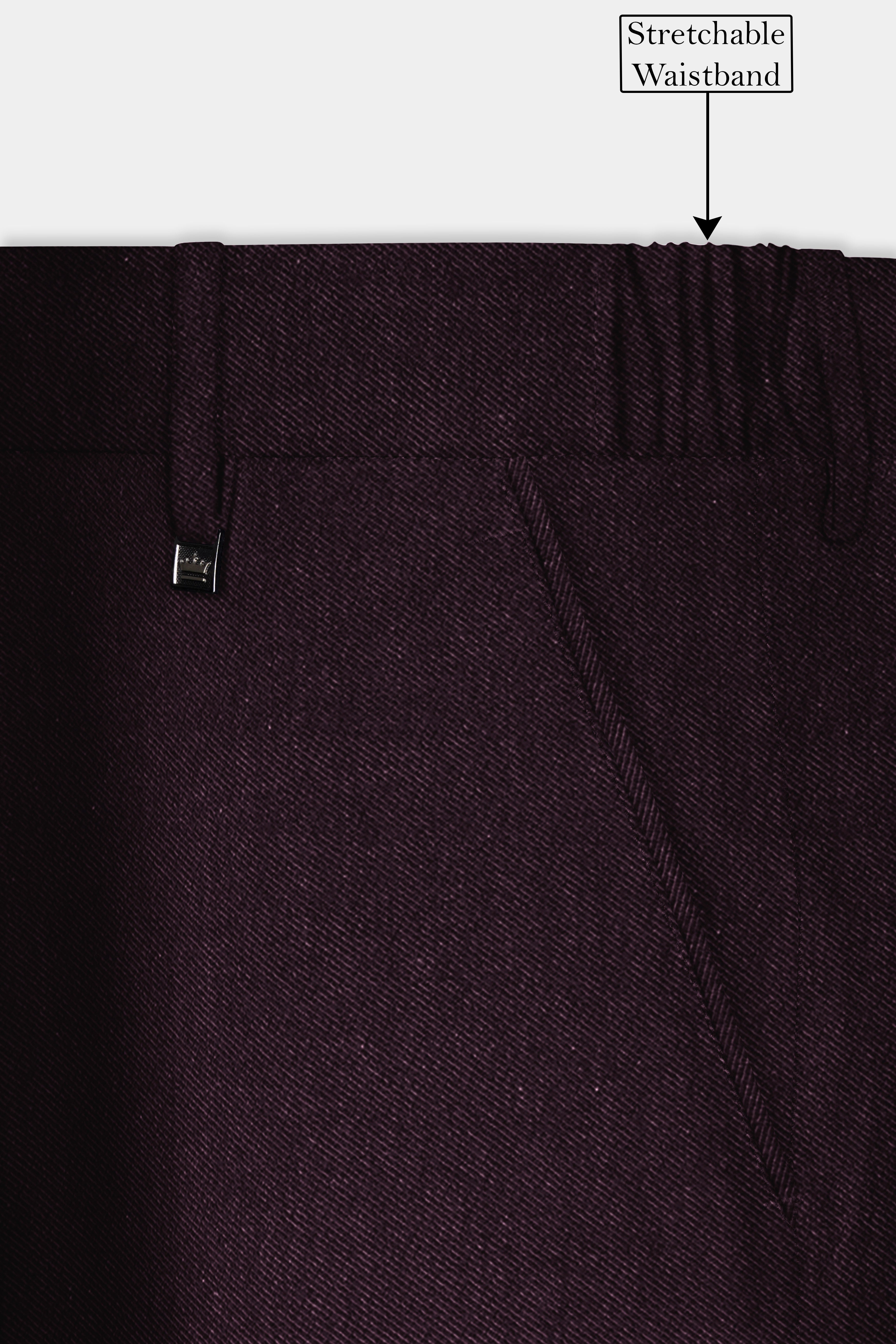 Zambezi Purple Solid Cotton Single Breasted Suit