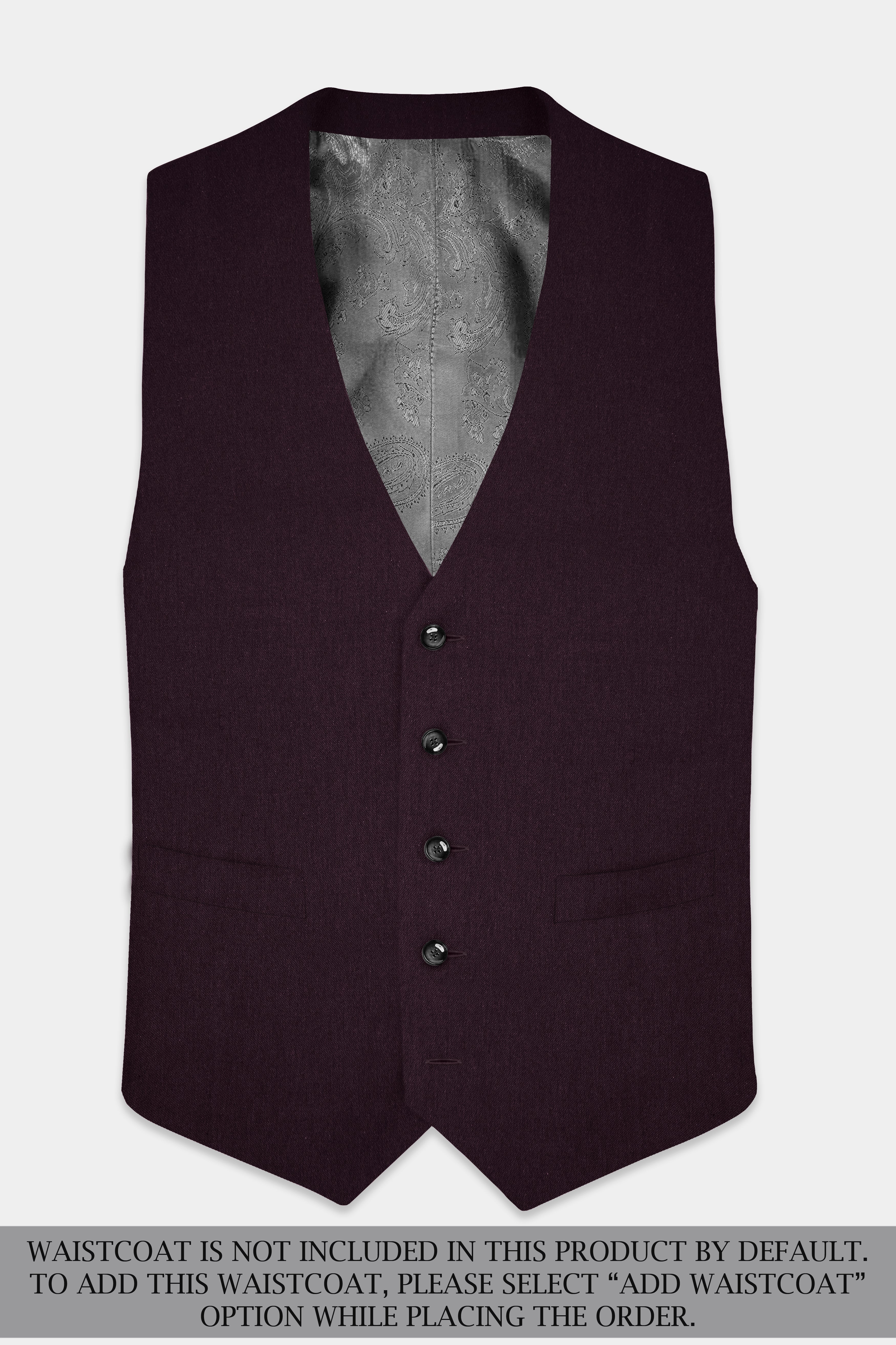 Zambezi Purple Solid Cotton Single Breasted Suit