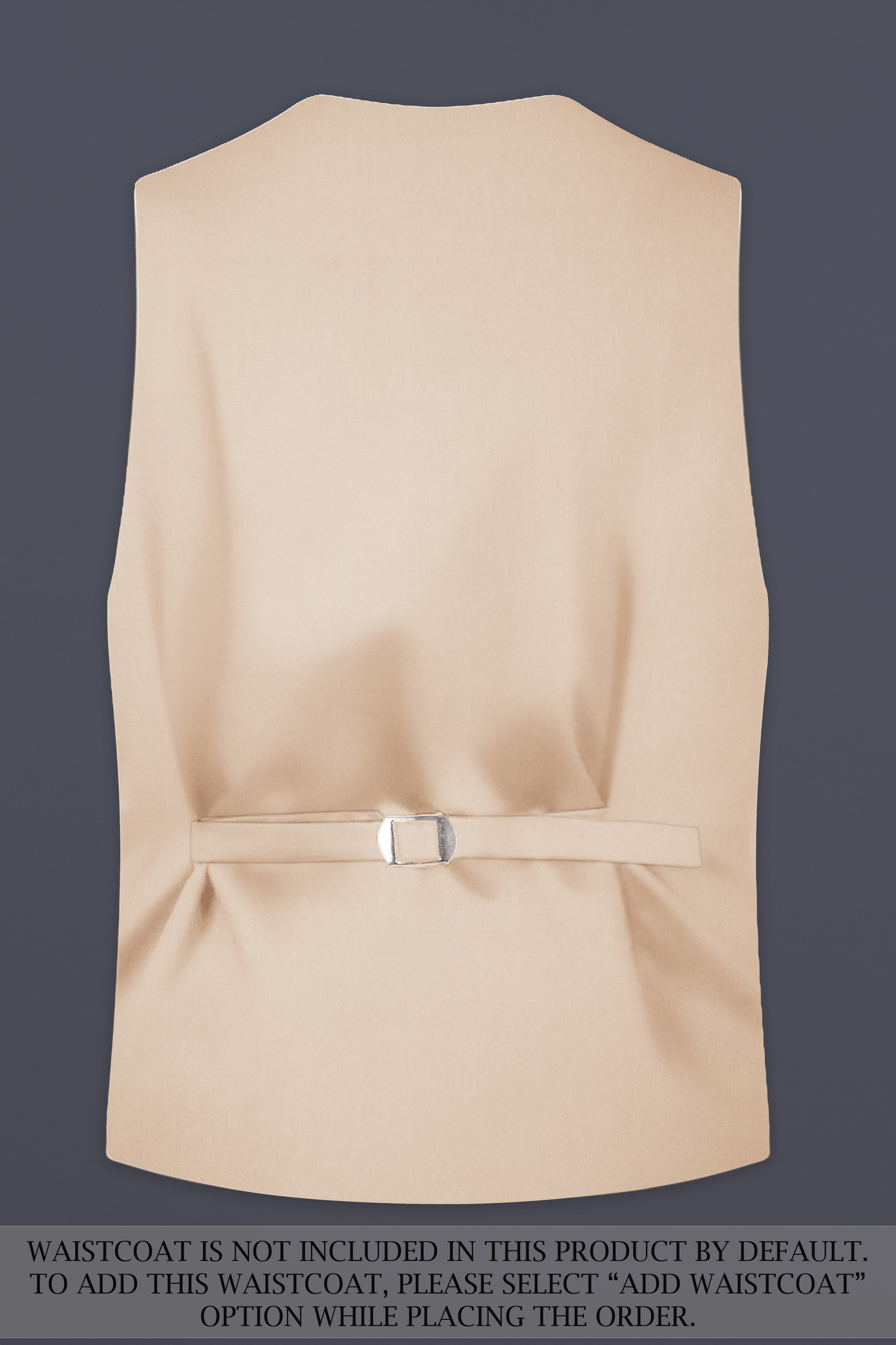 Almond Cream Solid Cotton Single Breasted Suit