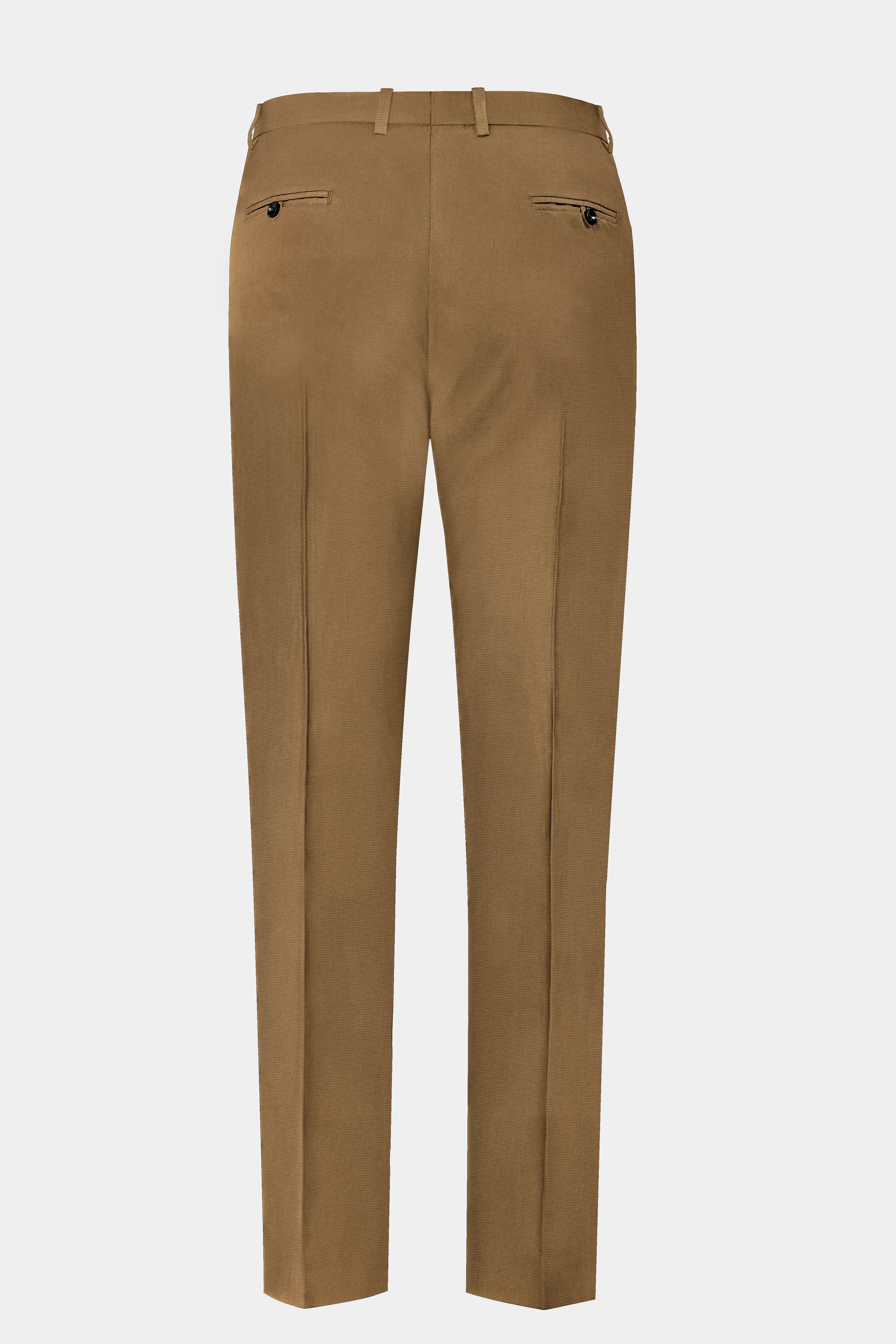 Roman Coffee Brown Solid Wool Rich Single Breasted Suit