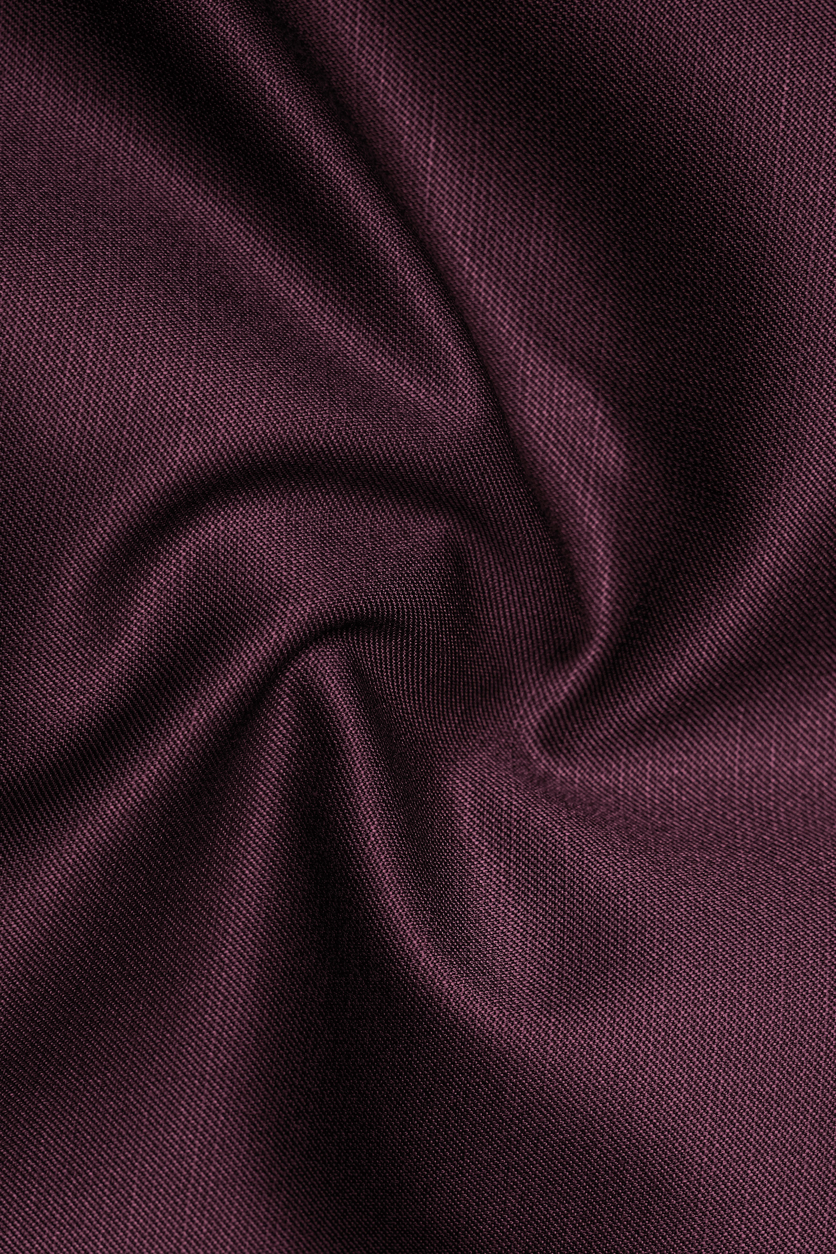 Merlot-Bistre Wine Maroon Solid Wool Rich Single Breasted Stretchable traveler Suit