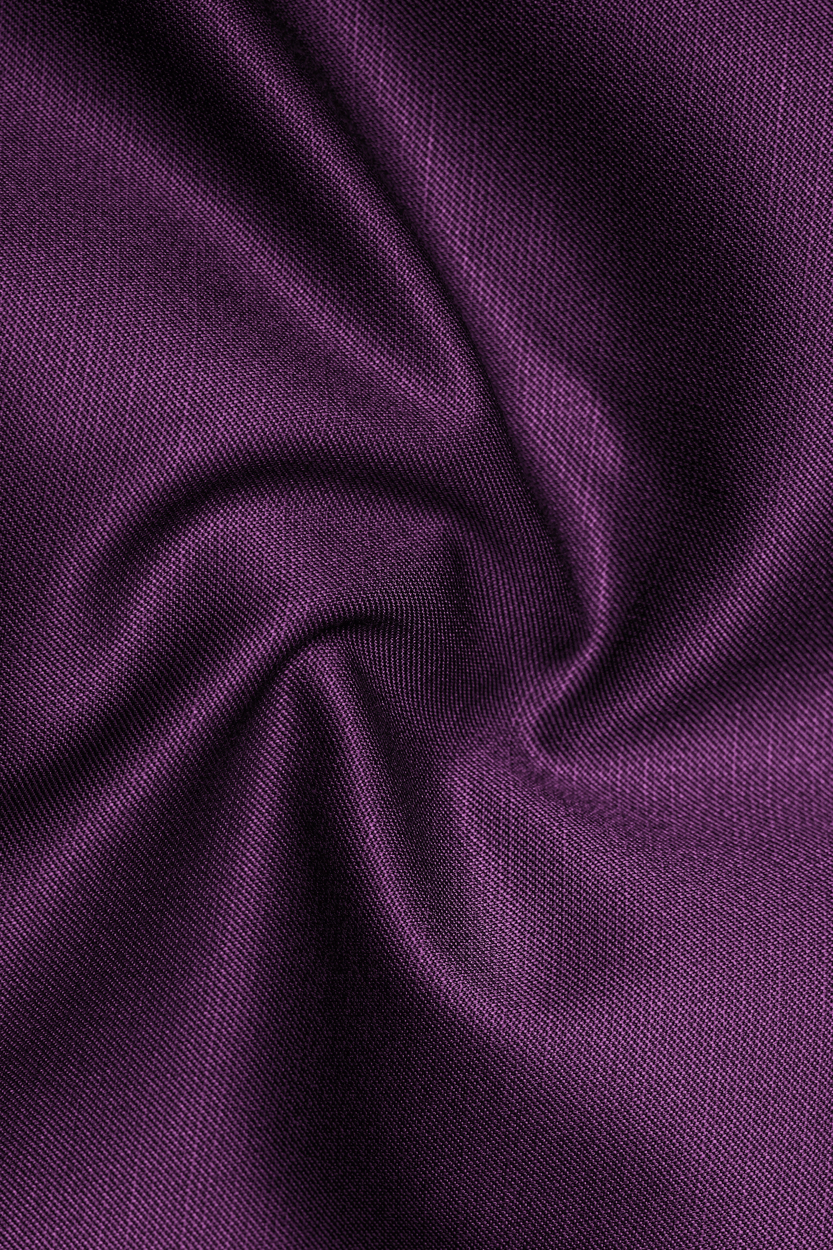 Orchid-Grape Purple Solid Wool Rich Single Breasted Slight Stretch Suit