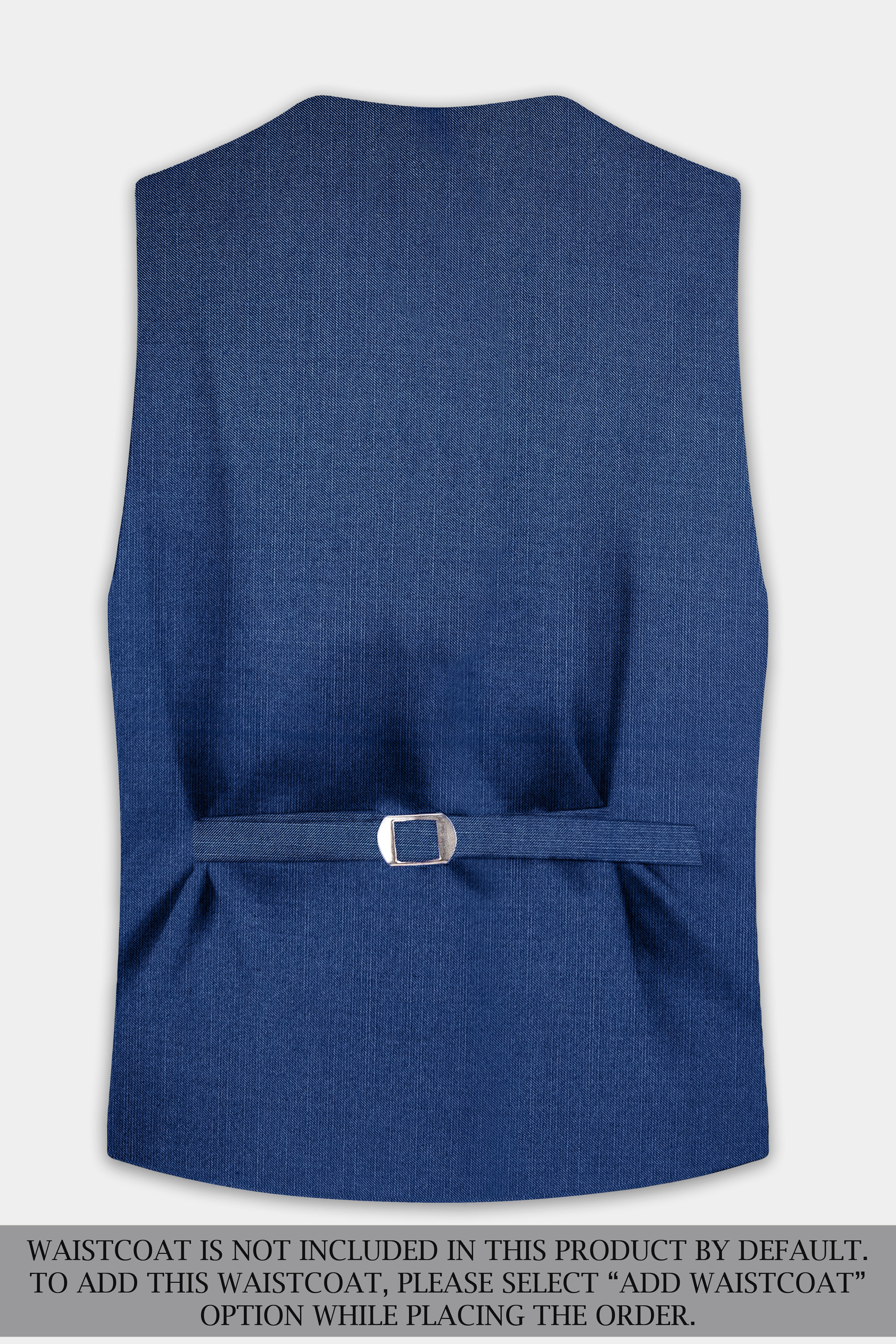 Marinoir-Cello Blue Solid Wool Rich Single Breasted Slight Stretch Suit