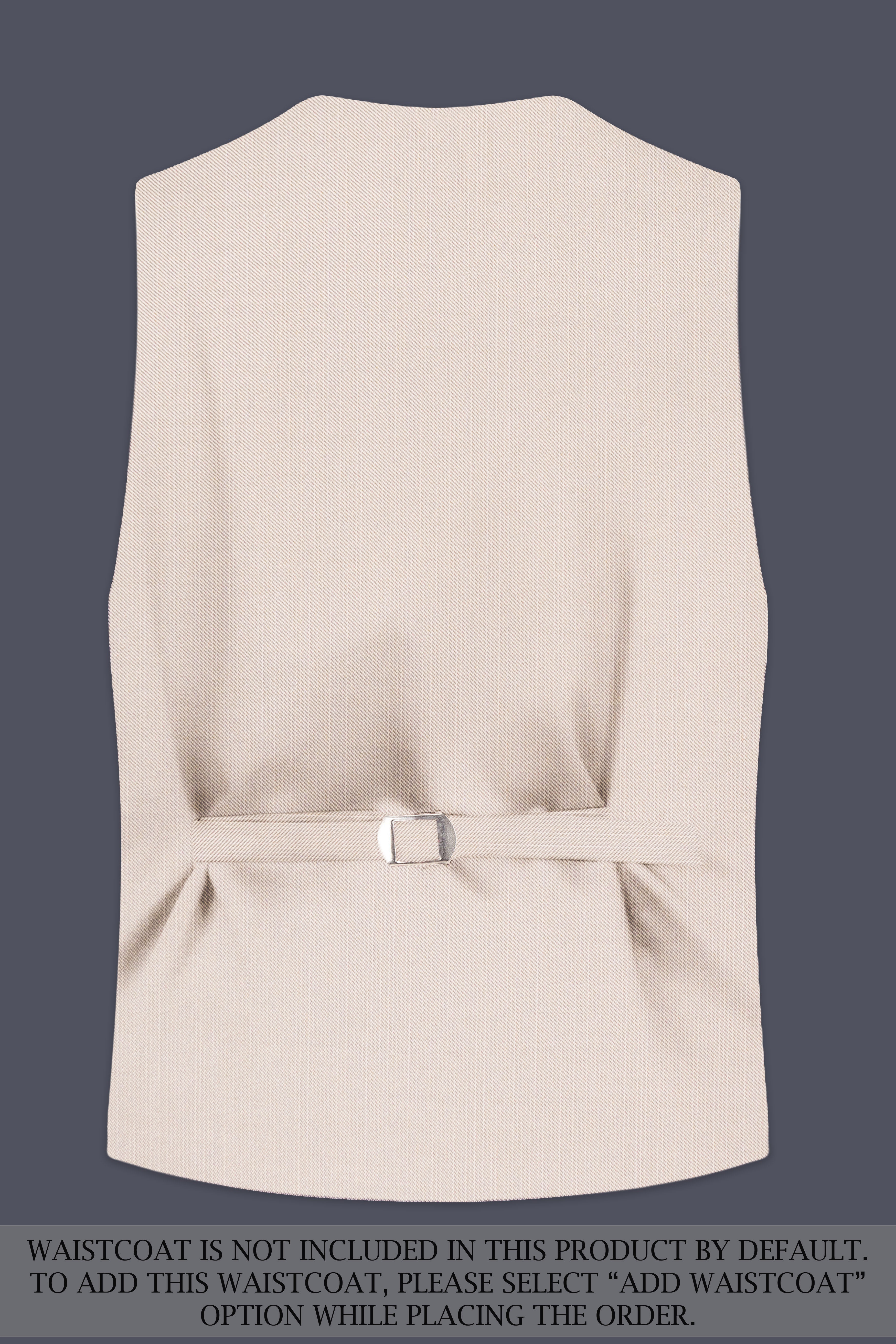 Velivon-Bizarre Cream Solid Wool Rich Single Breasted Stretchable traveler Suit