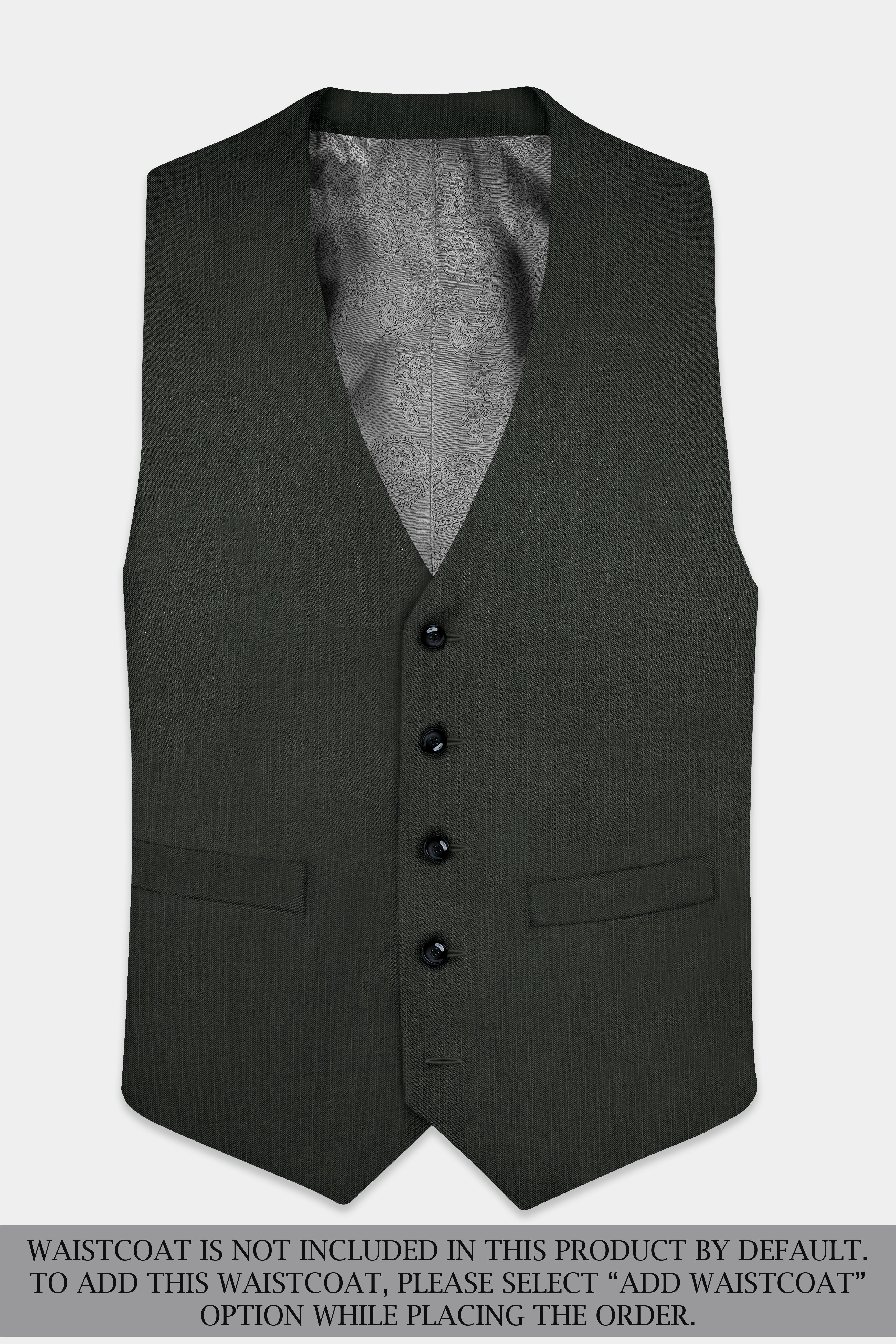 Shafton-Mine Shaft Green Solid Wool Rich Single Breasted Stretchable traveler Suit