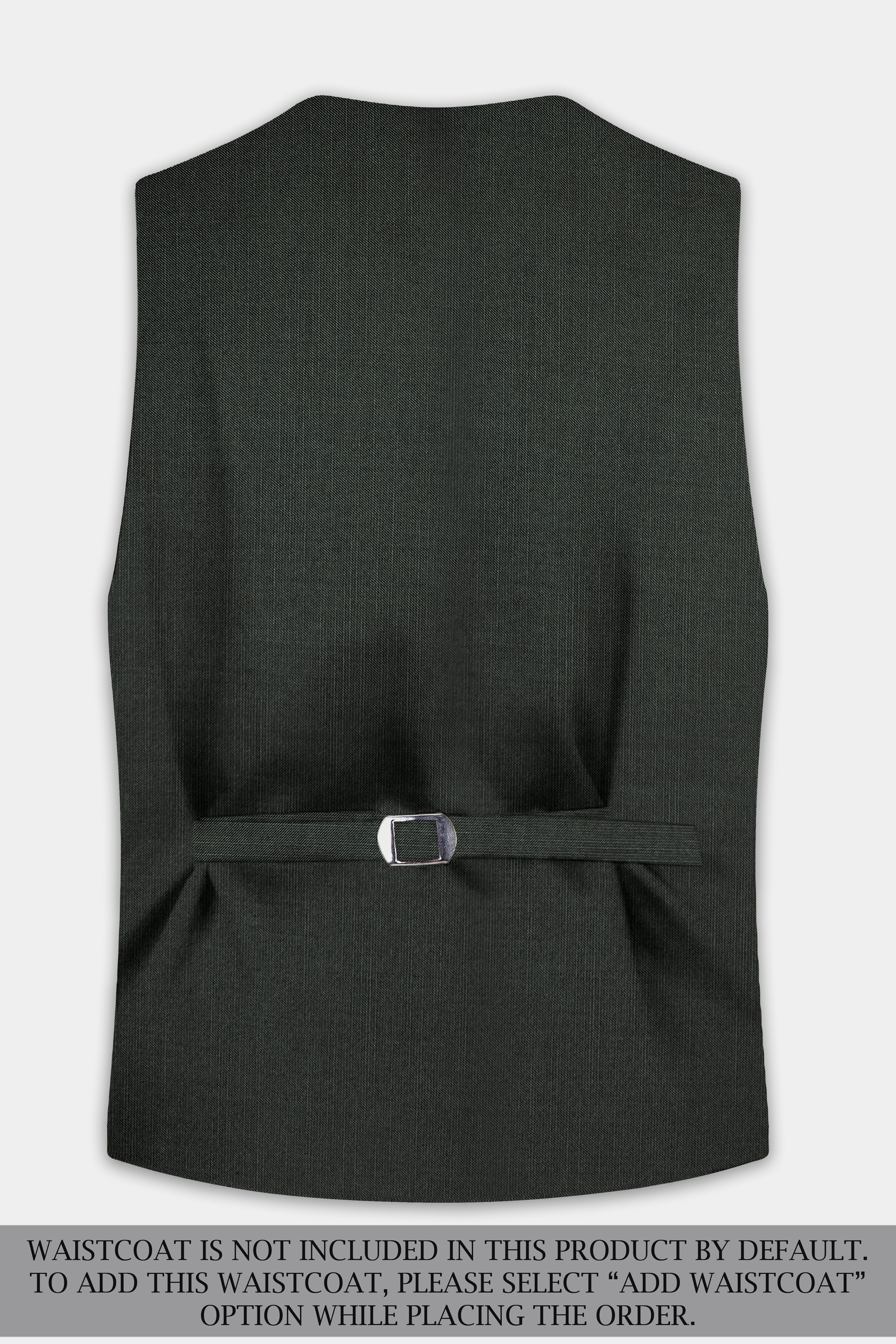 Shafton-Mine Shaft Green Solid Wool Rich Single Breasted Stretchable traveler Suit