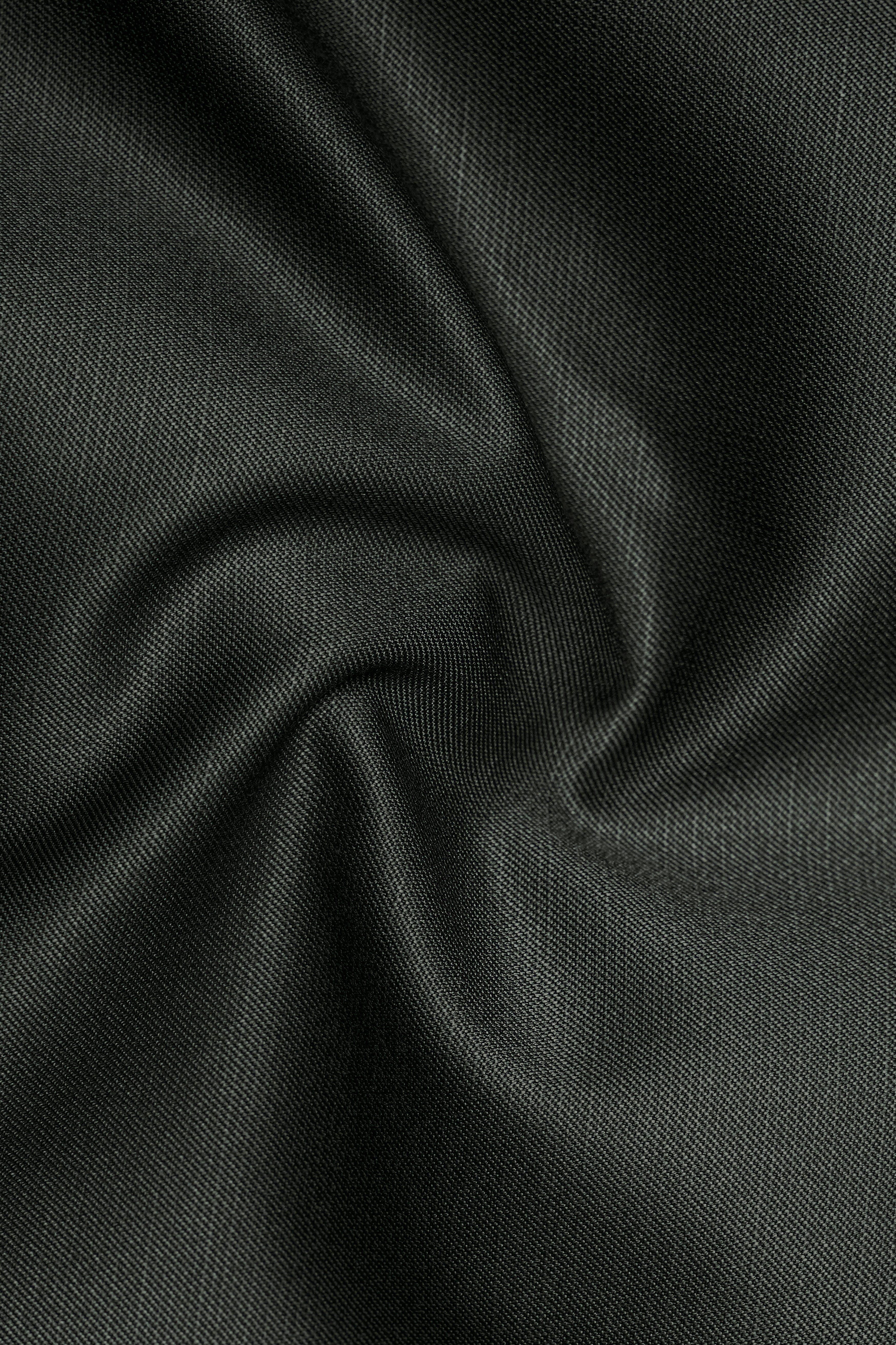 Shafton-Mine Shaft Green Solid Wool Rich Single Breasted Stretchable traveler Suit