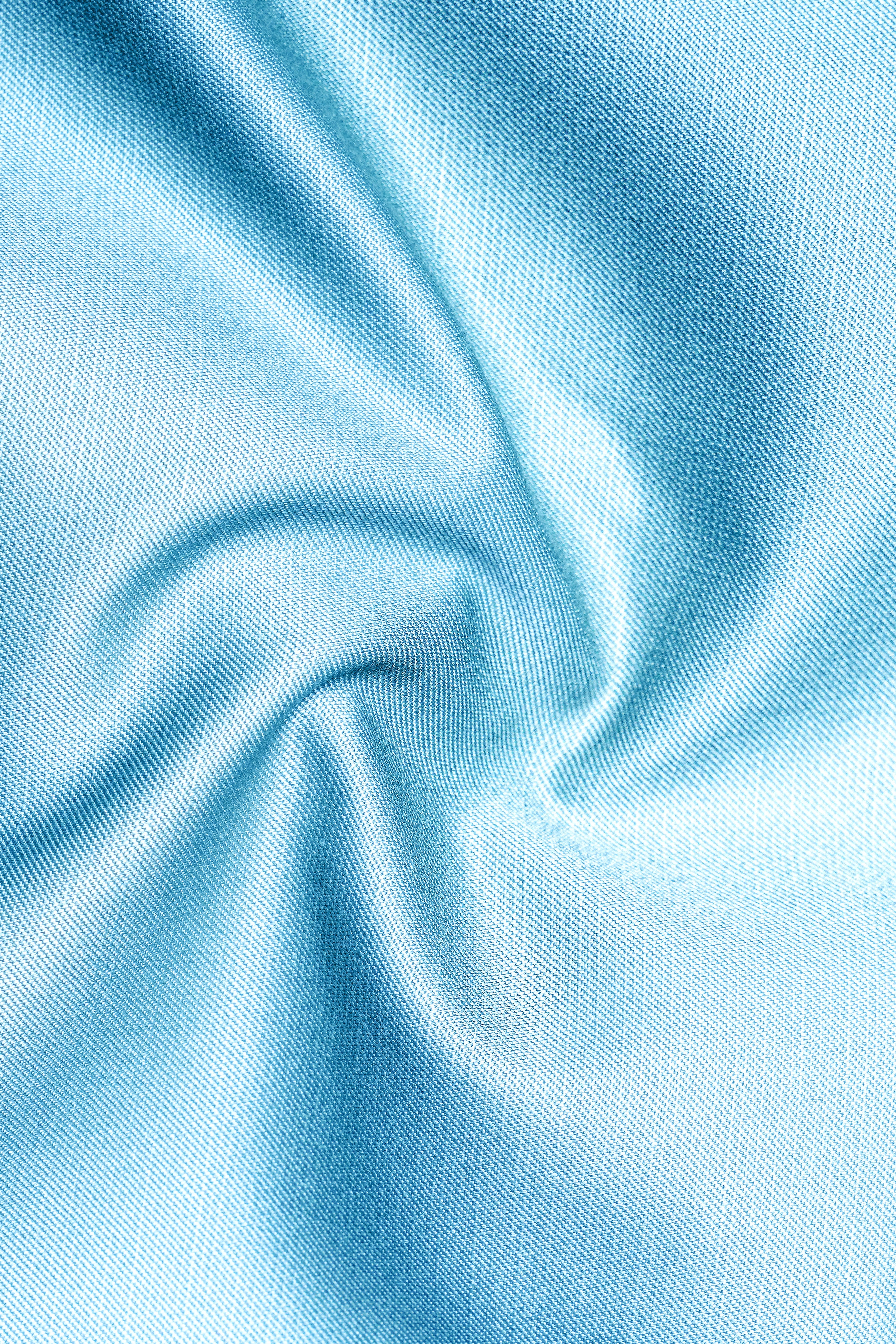Iceland-Aquamarine Blue Solid Wool Rich Single Breasted Stretchable traveler Suit