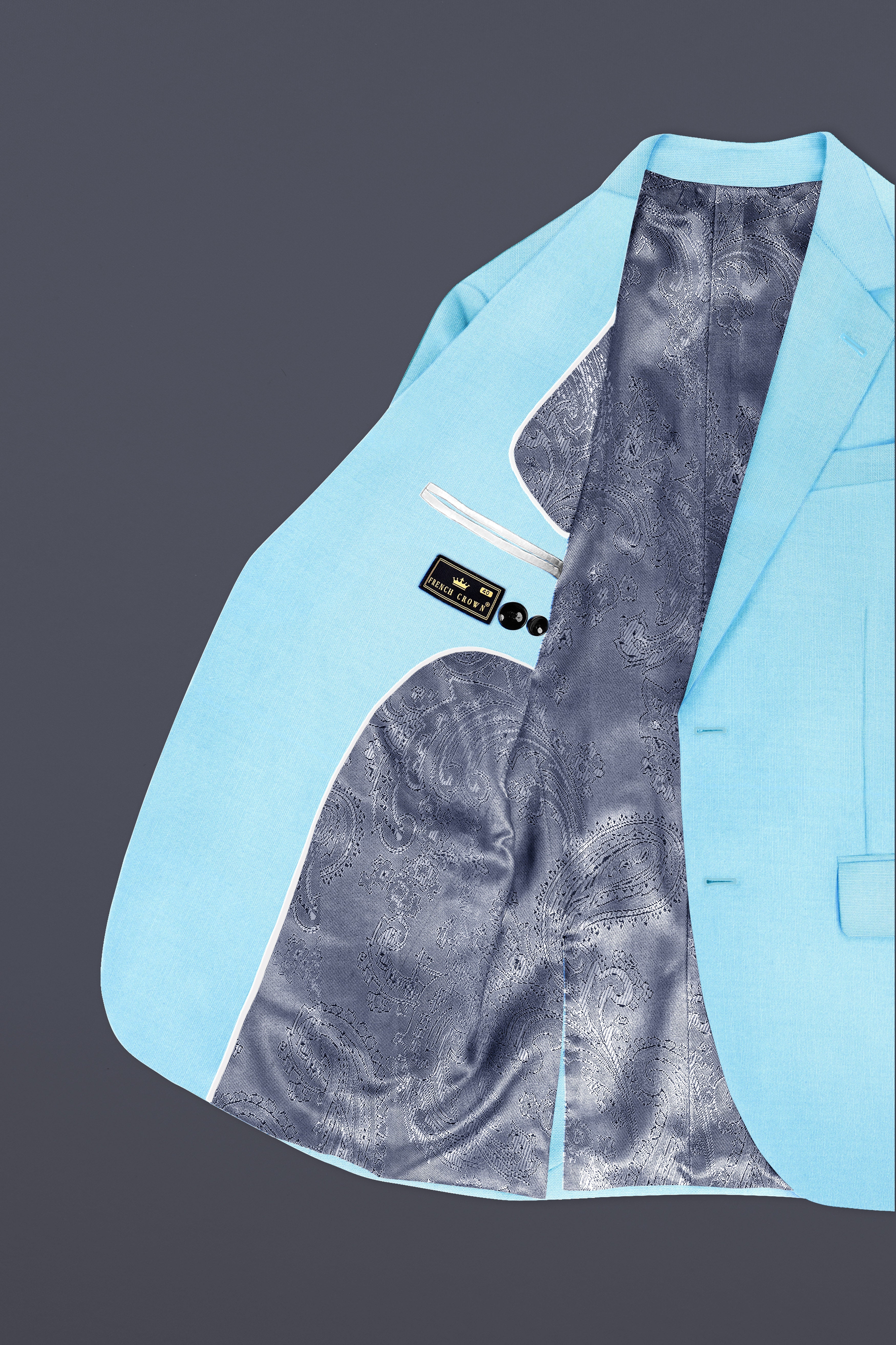 Iceland-Aquamarine Blue Solid Wool Rich Single Breasted Stretchable traveler Suit