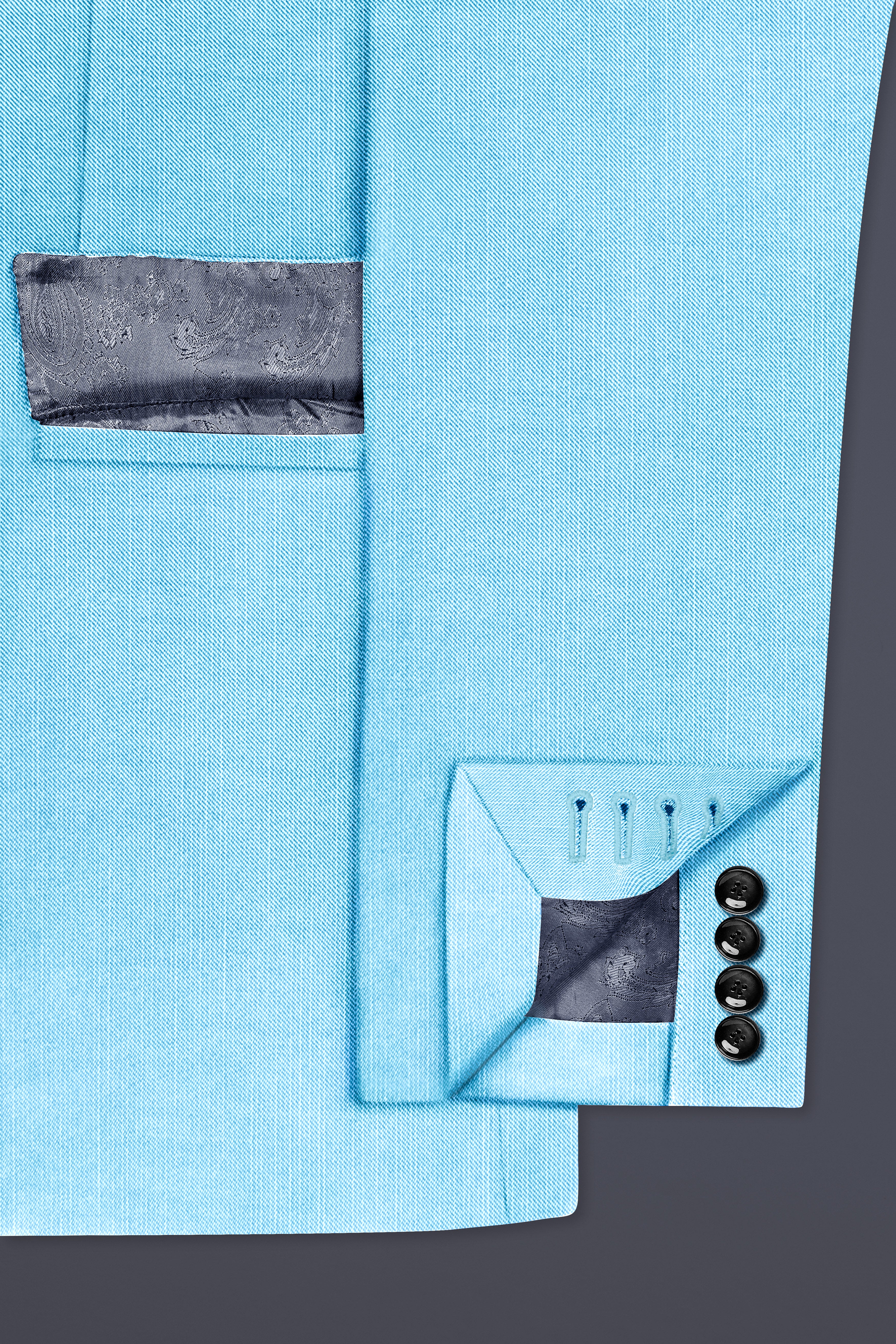 Iceland-Aquamarine Blue Solid Wool Rich Single Breasted Slight Stretch Suit