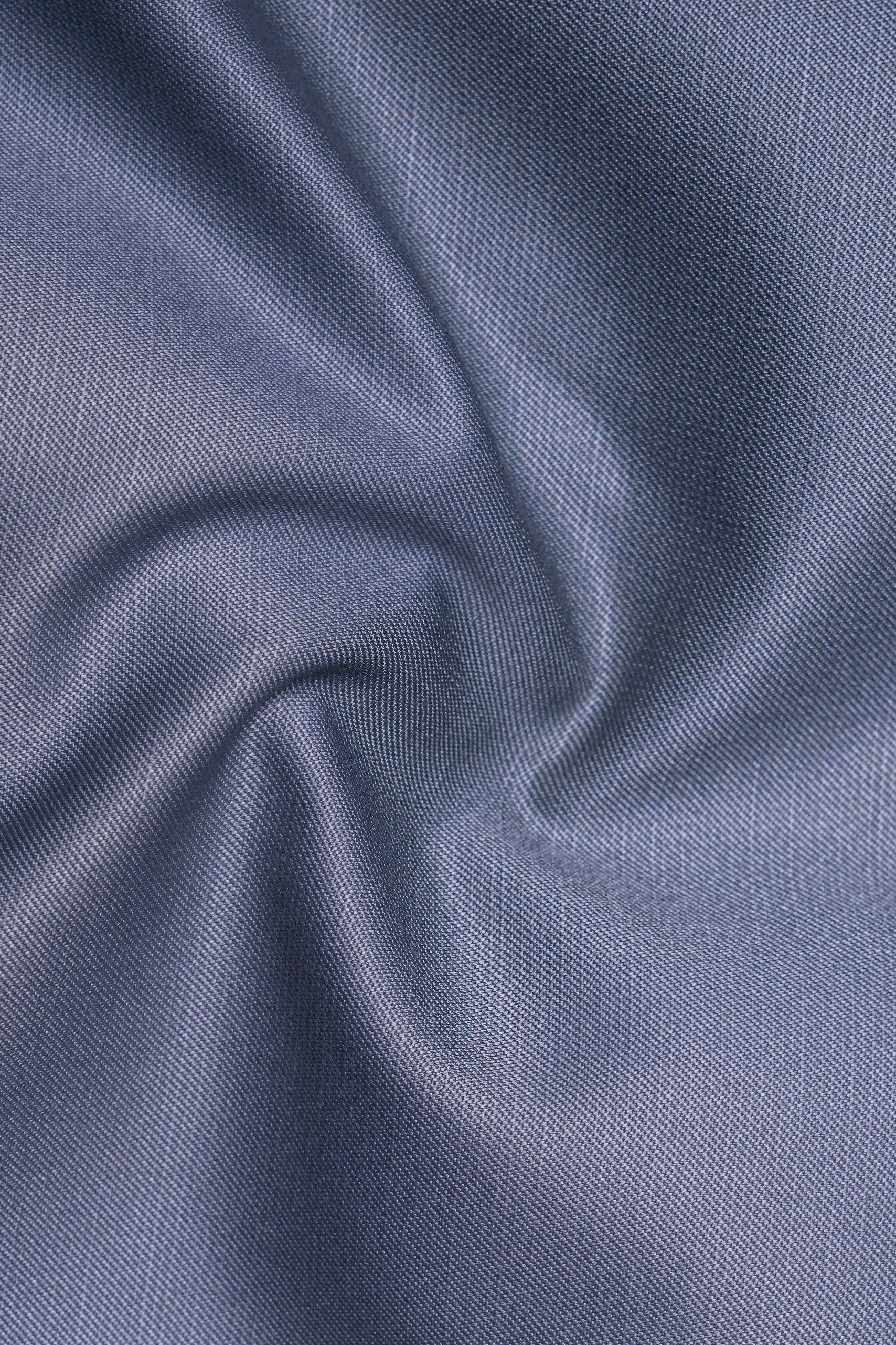Zenith-Comet Blue Solid Wool Rich Single Breasted Stretchable traveler Suit