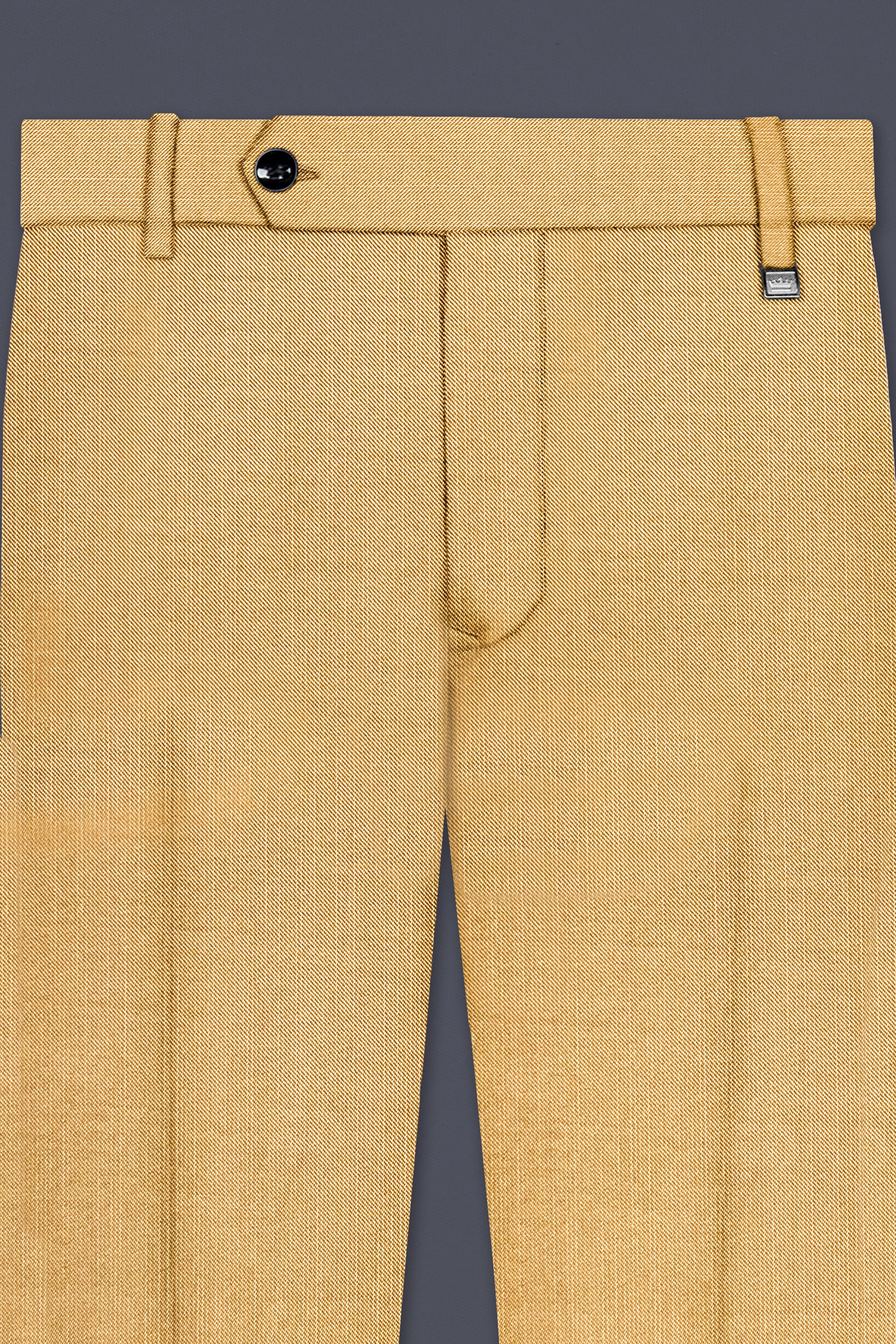 Marula-Desert Yellow Solid Wool Rich Single Breasted Stretchable traveler Suit