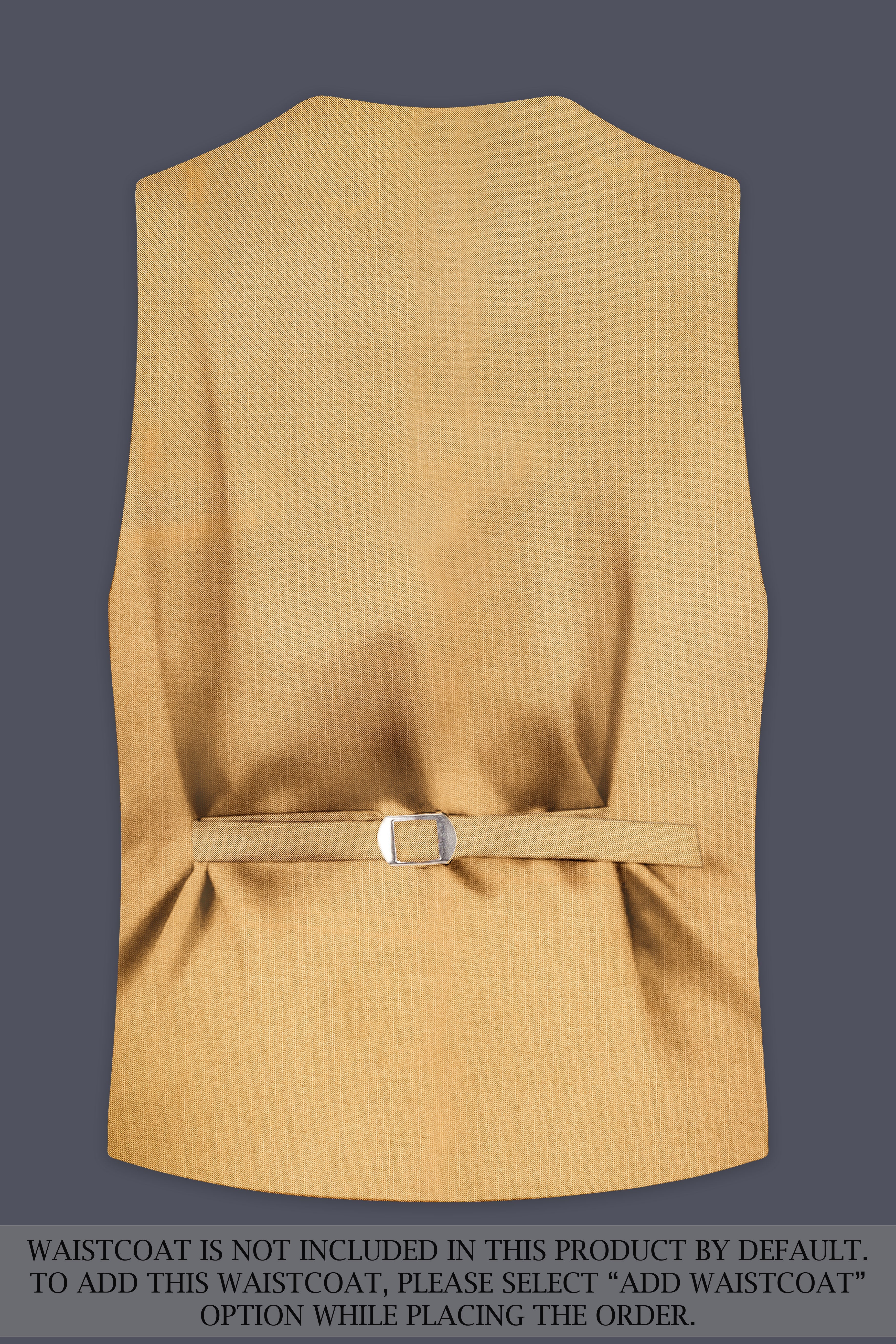 Marula-Desert Yellow Solid Wool Rich Single Breasted Stretchable traveler Suit